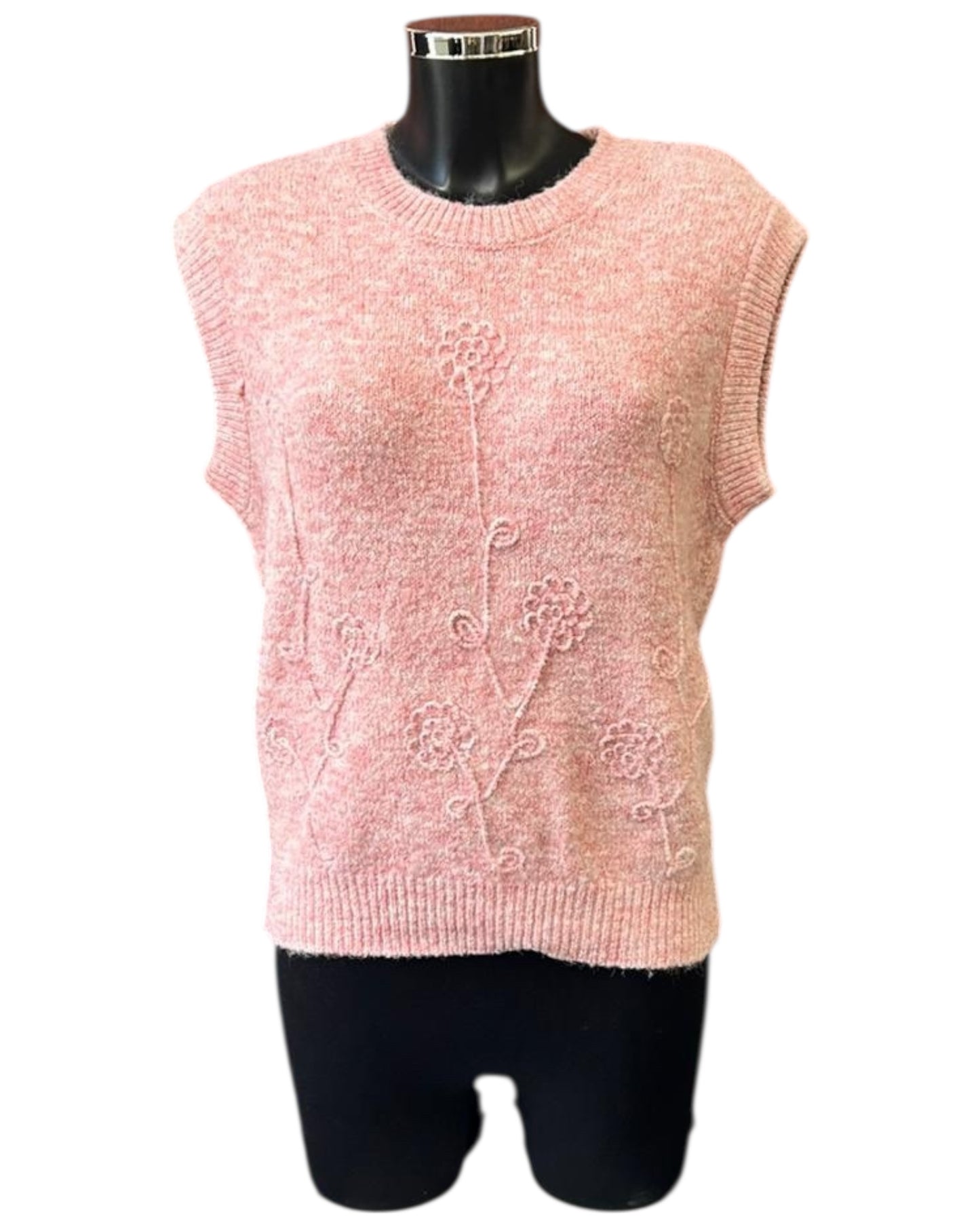 Tabitha embroidered flower tank top - Pink