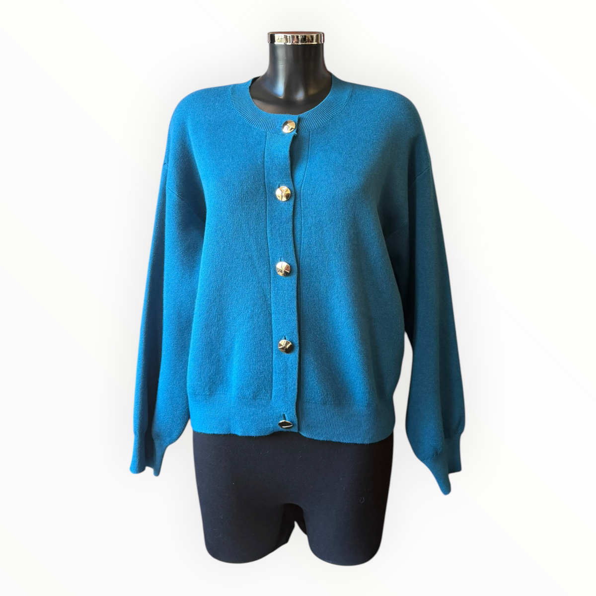 Elaine premium knit cardigan - Teal