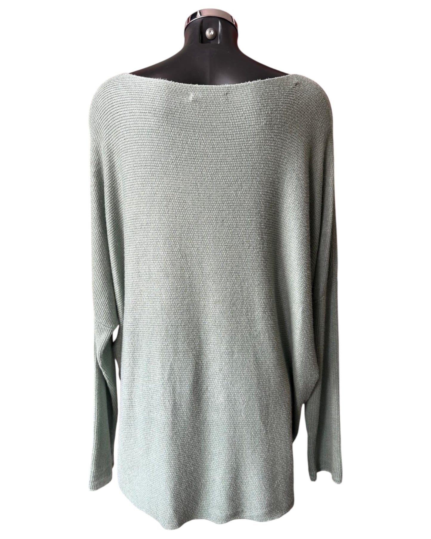 Simone sparkle front fine knit jumper - Khaki