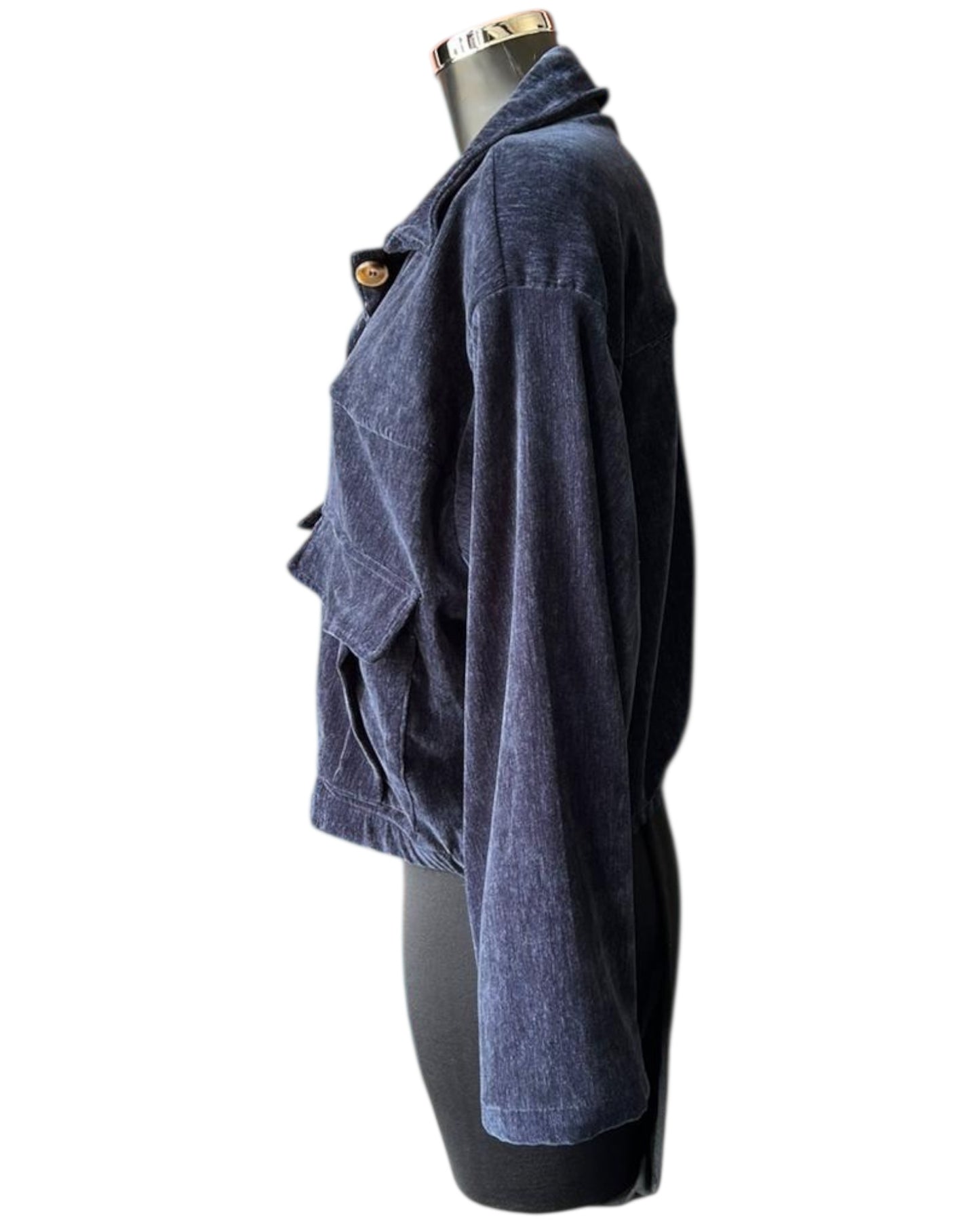 Roxy velvet feel bomber jacket - Navy