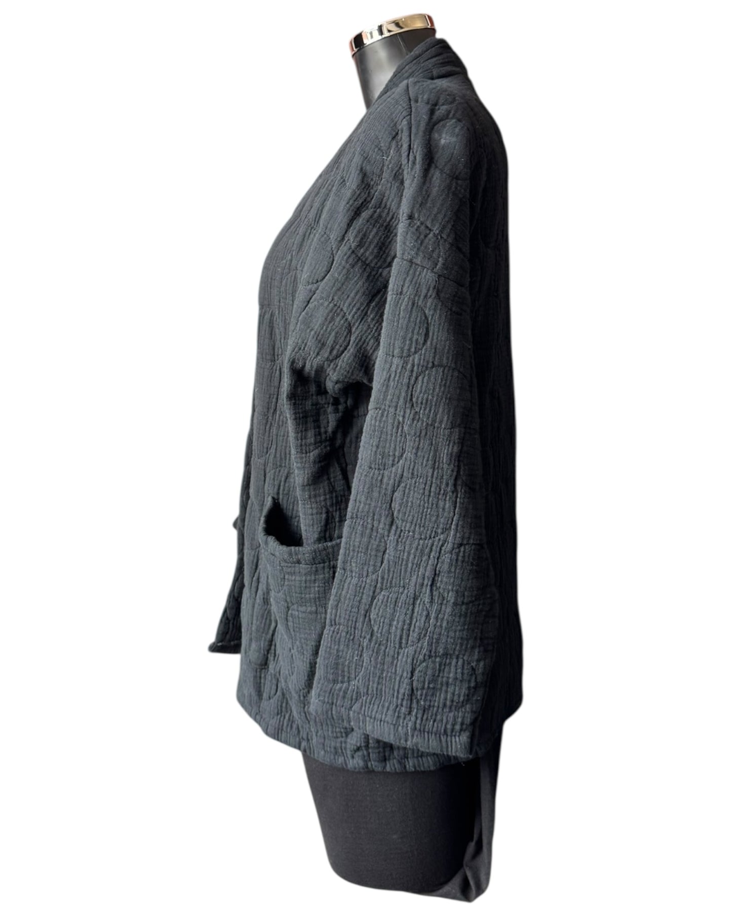 Lorna quilted kimono jacket - Black