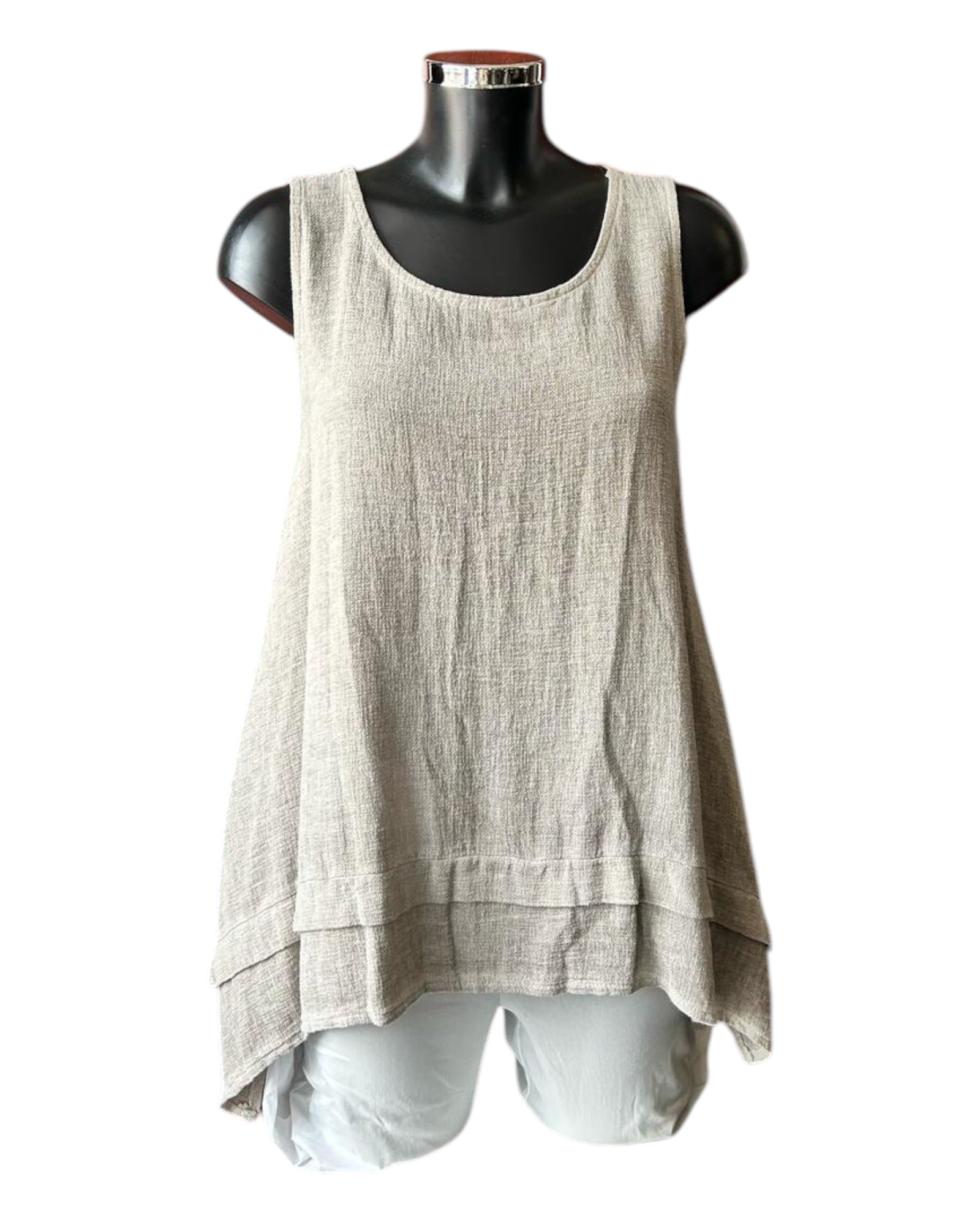 Casey range long sleeveless top - Mocha