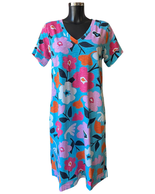 Foil what the frock dress - Bold Blooms