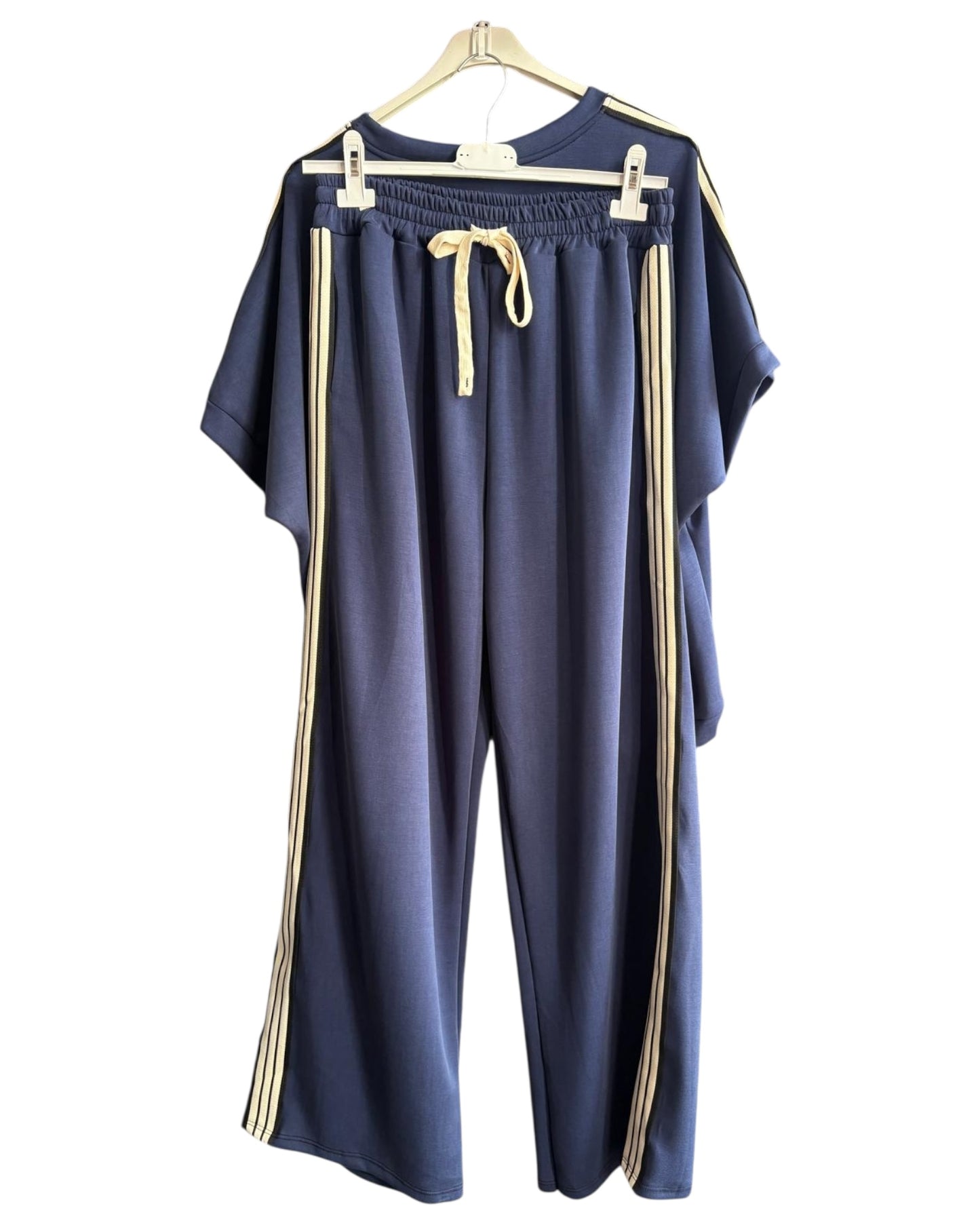 Darcy stripe side co-ord trouser suit - Navy