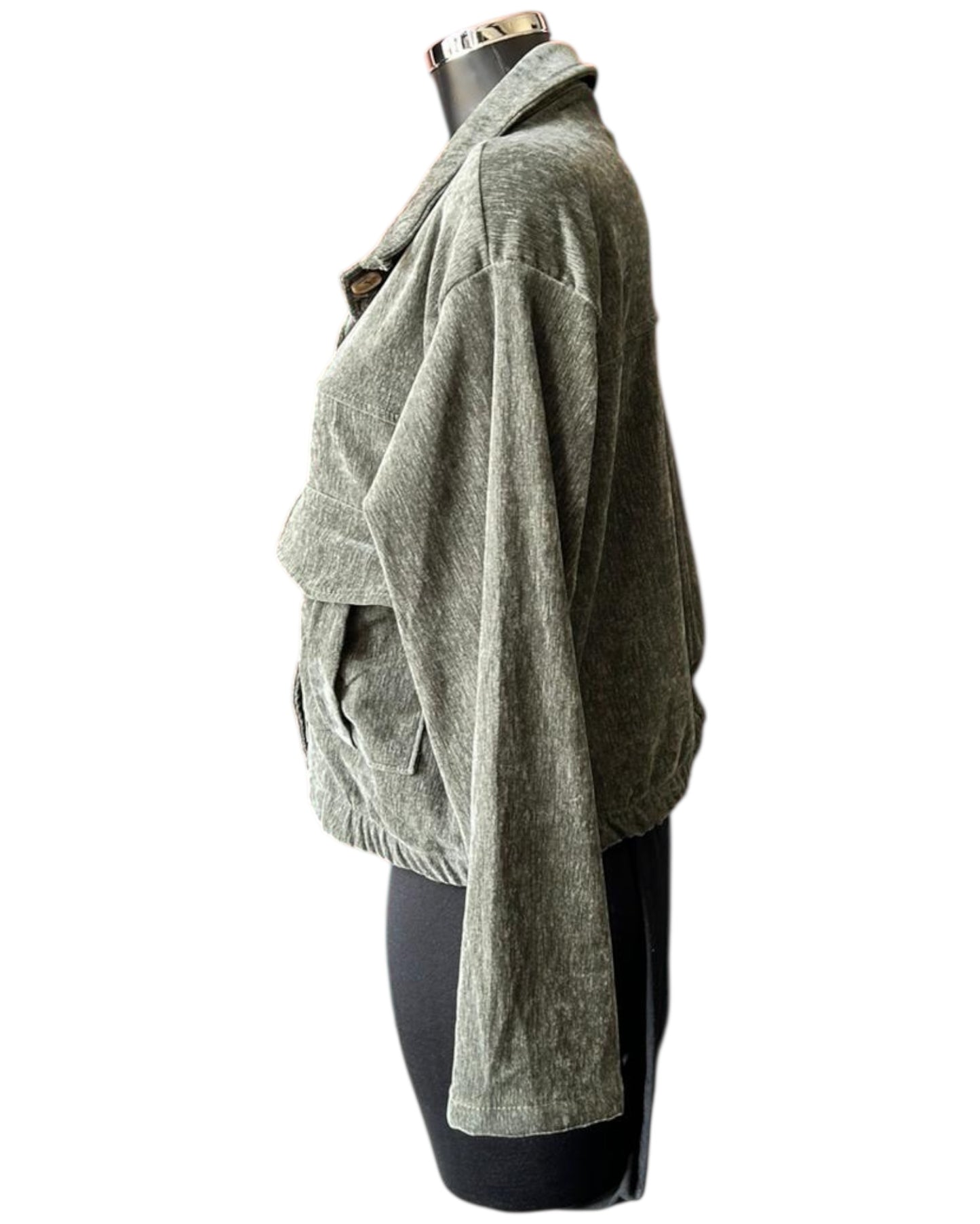 Roxy velvet feel bomber jacket - Khaki