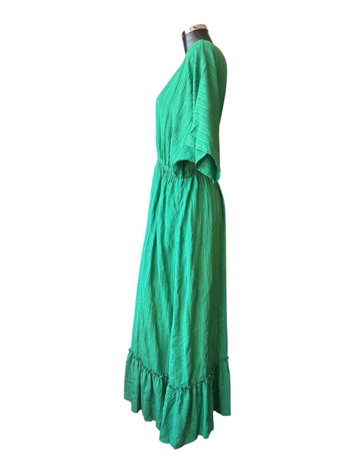 Lola kaftan gold rope trim dress - Green