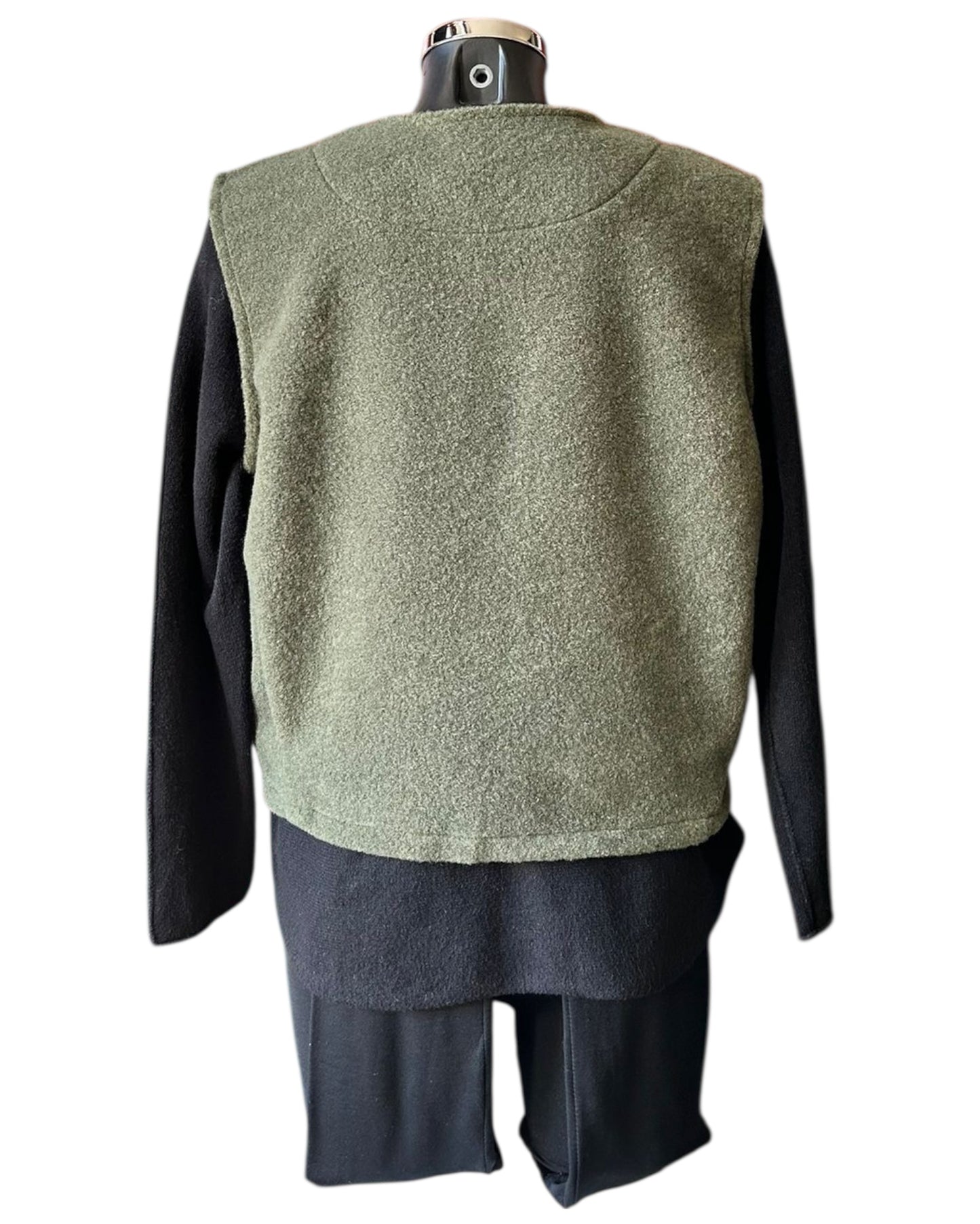 Mila wool feel waistcoat - Khaki
