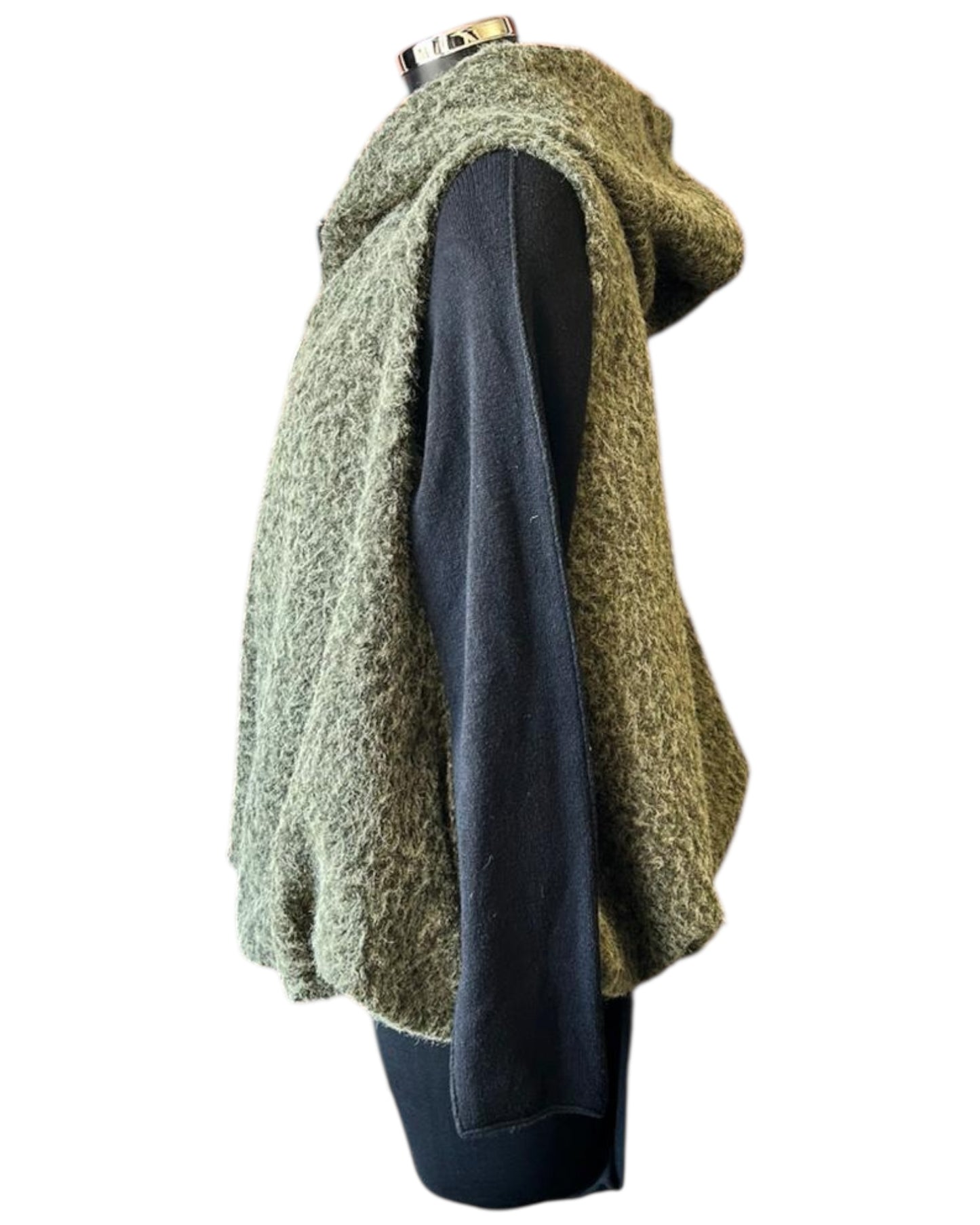 Caitlin puffball waistcoat/gilet - Khaki