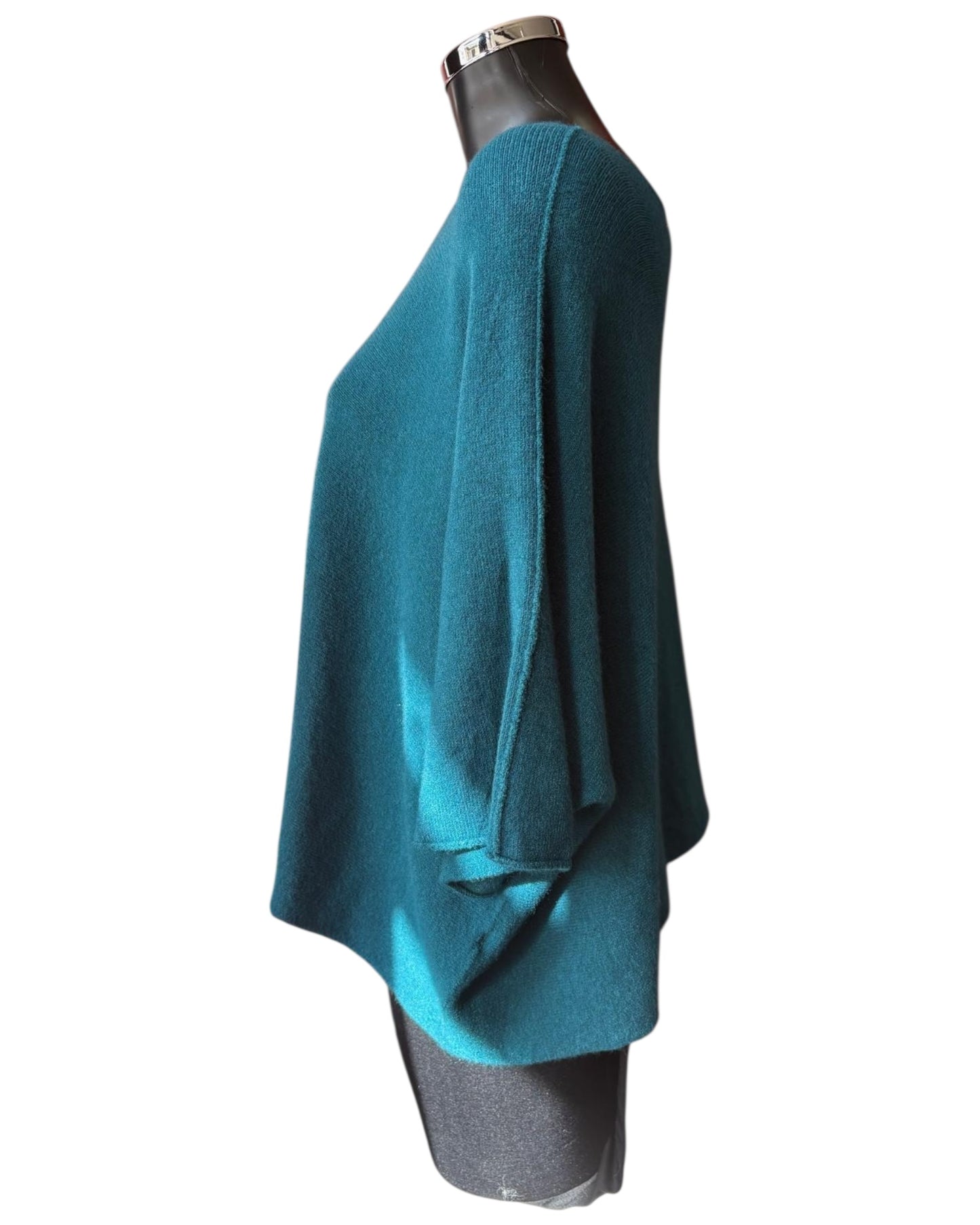 Abigail soft knit short boxy jumper - Teal