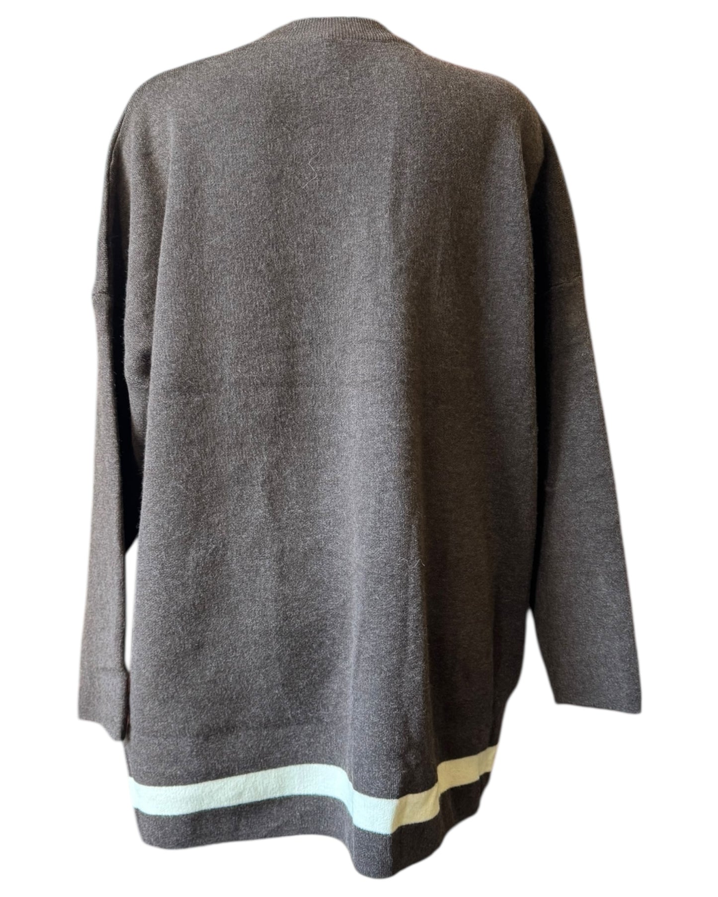 Heidi chocolate & cream relaxed fit jumper