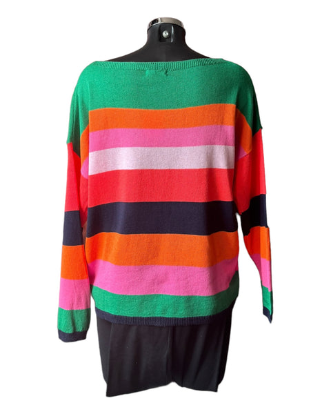 Sophia cotton striped jumper - Green mix