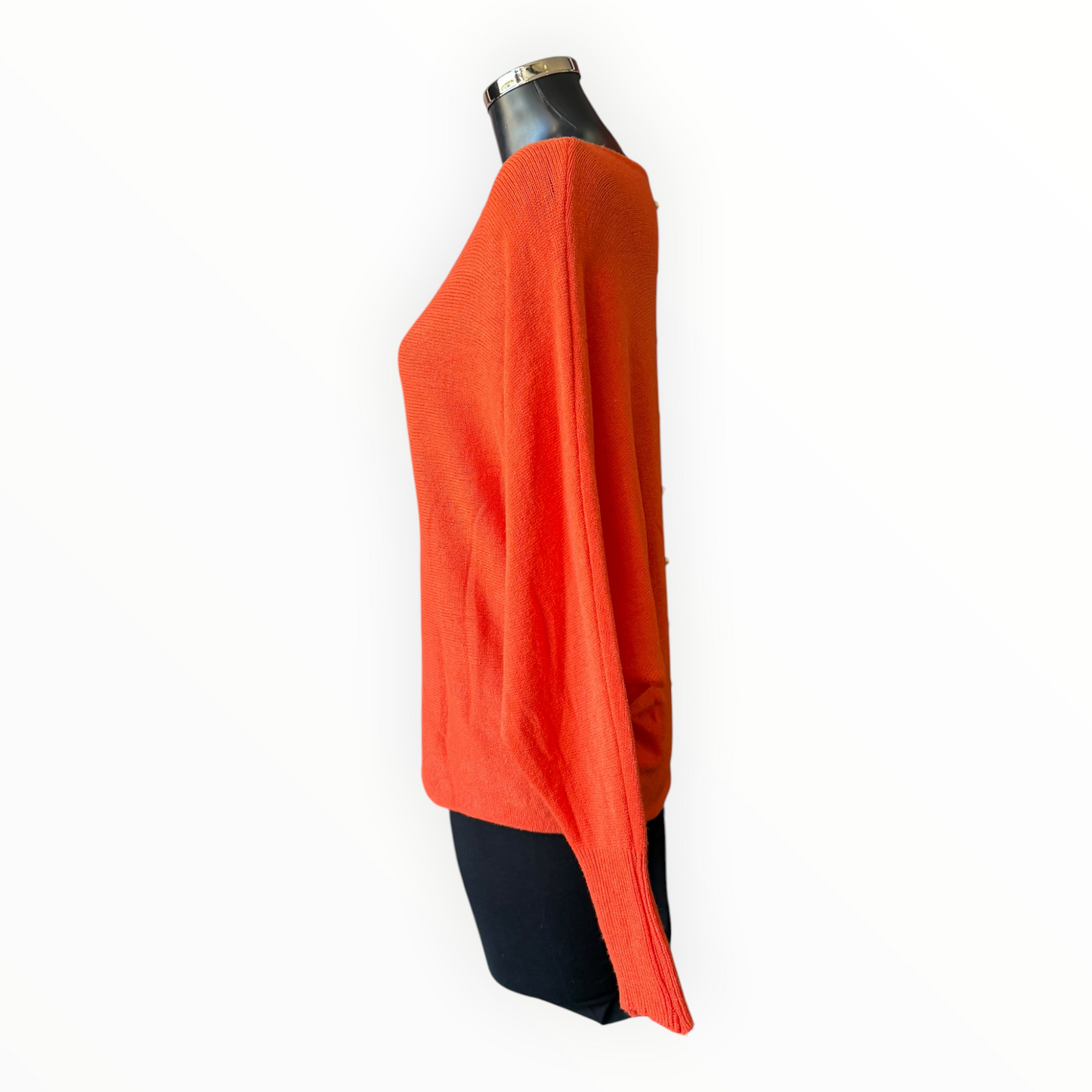 Cassie pearl back batwing jumper - Orange
