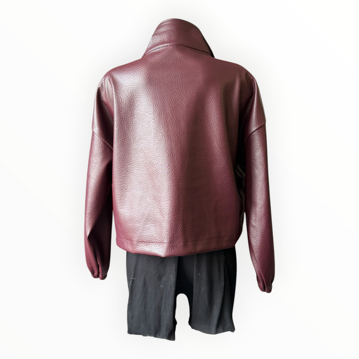 Pamela faux leather jacket - Wine
