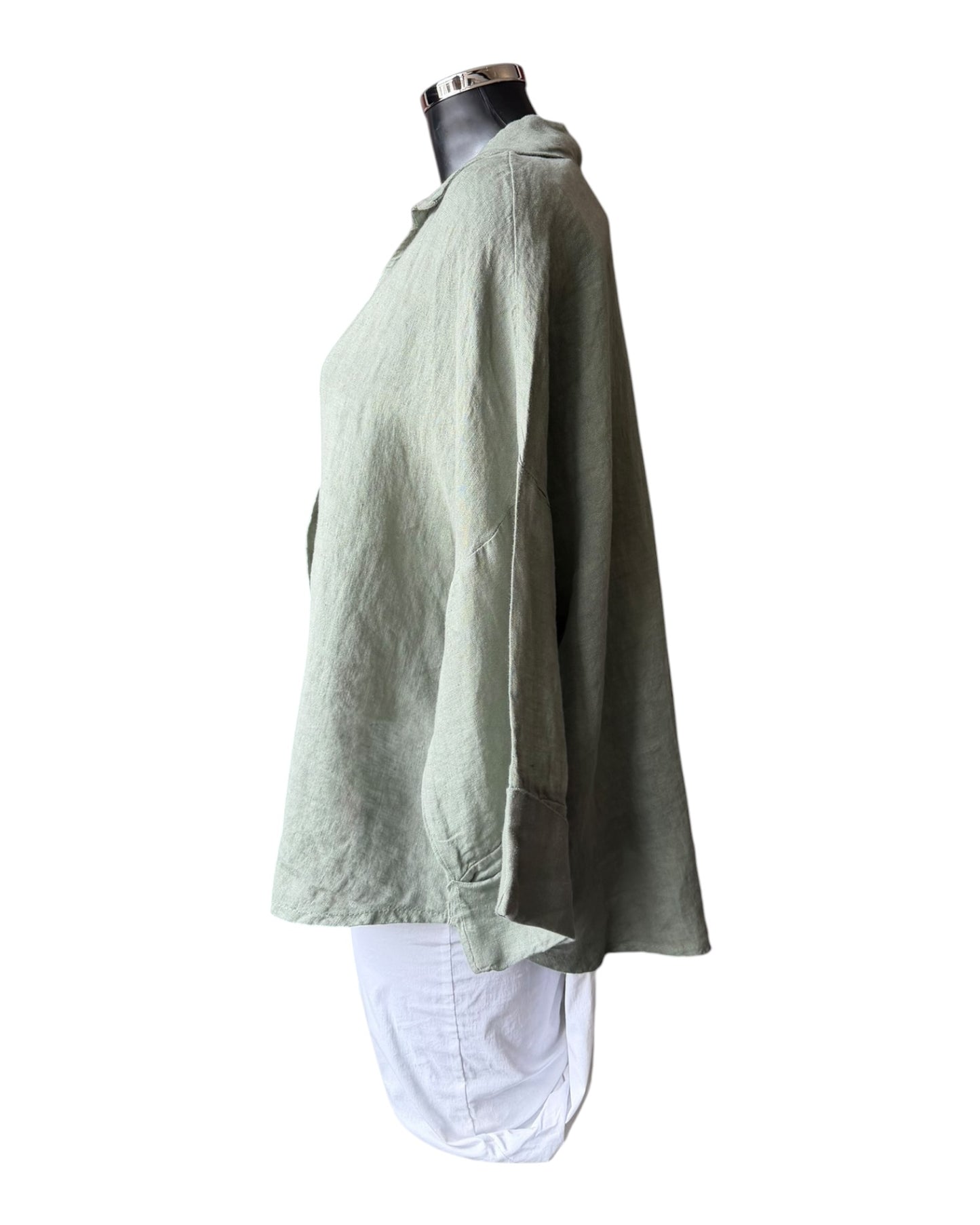 Lizzie linen oversized shirt - Khaki