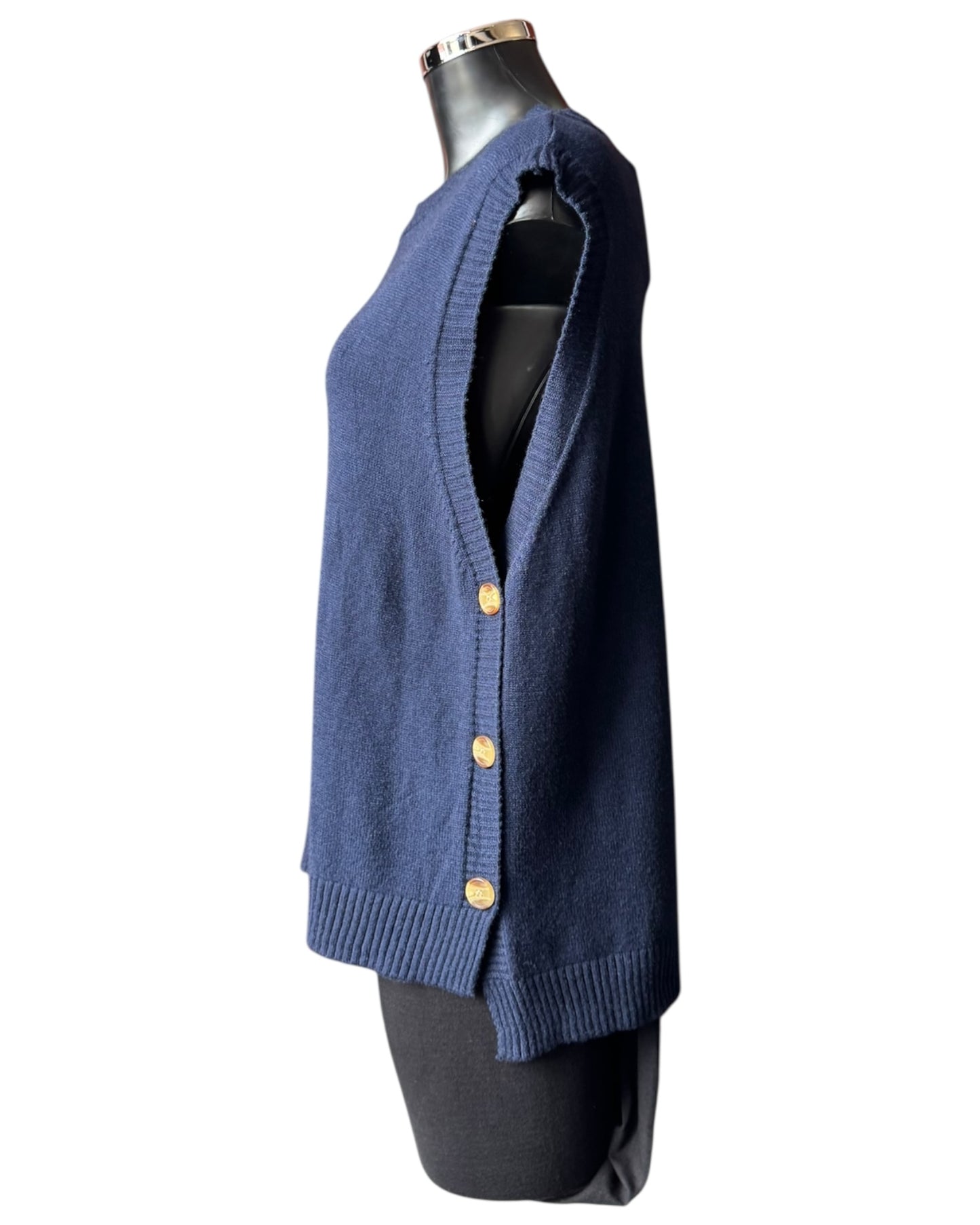 Macey soft knit tank top sweater - Navy