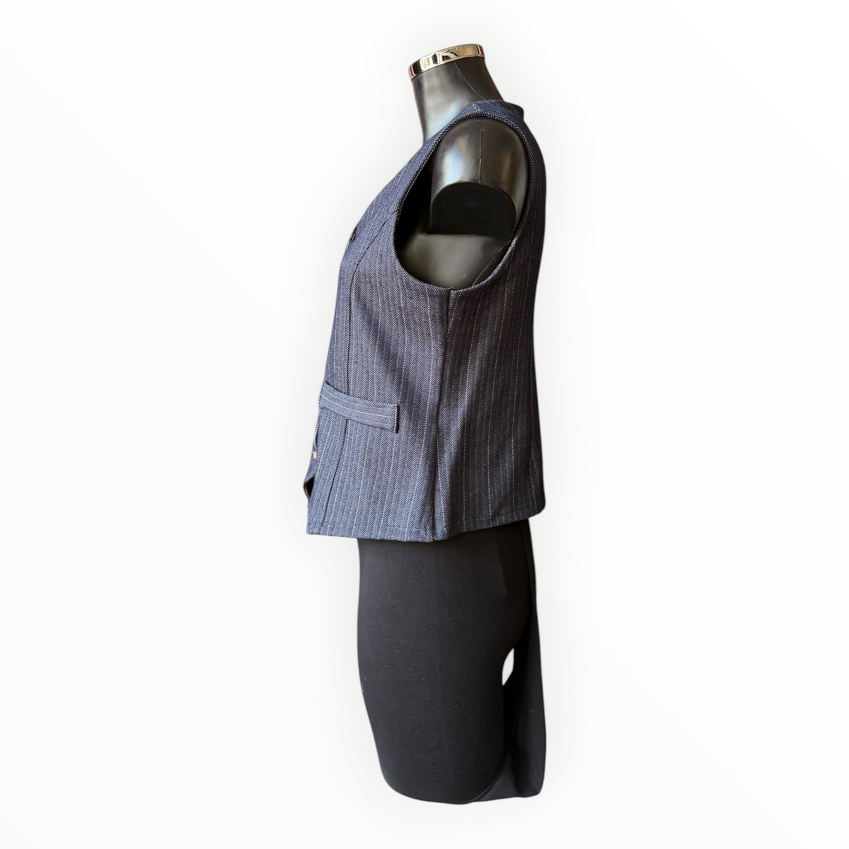 Penelope tweed effect pinstripe waistcoat