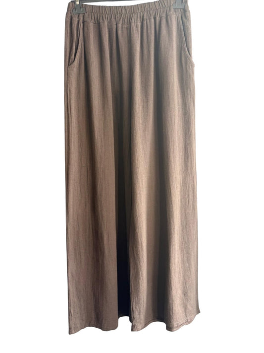 Casey range wide leg trousers - Chocolate