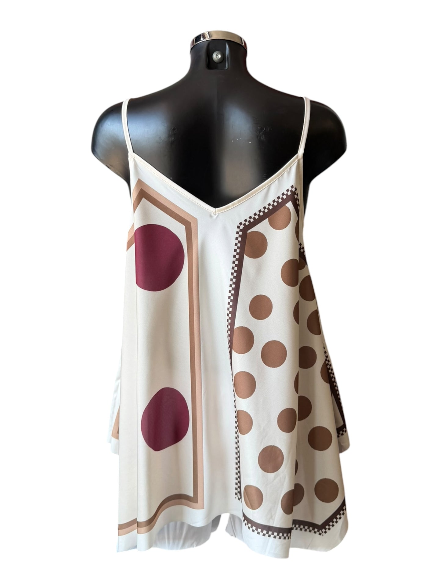 Esme polka dot satin cami top