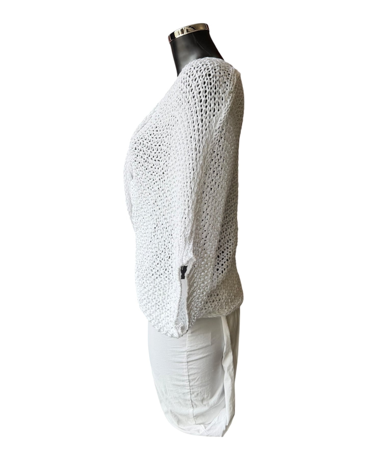 Lauren twist wrap layering jumper - white