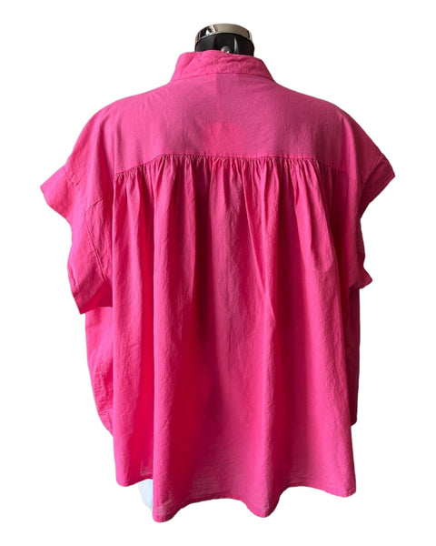 Emani swing cotton shirt - Cerise