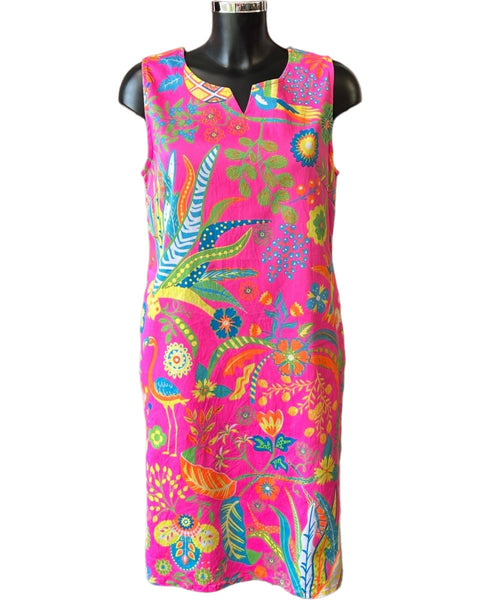 Orientique kusadasi shift dress - Pink print