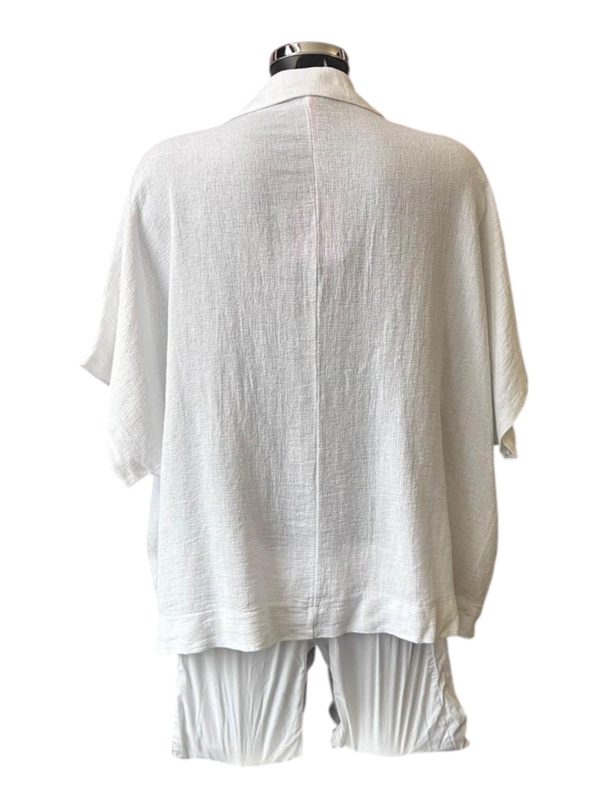 Casey range single button jacket top - White