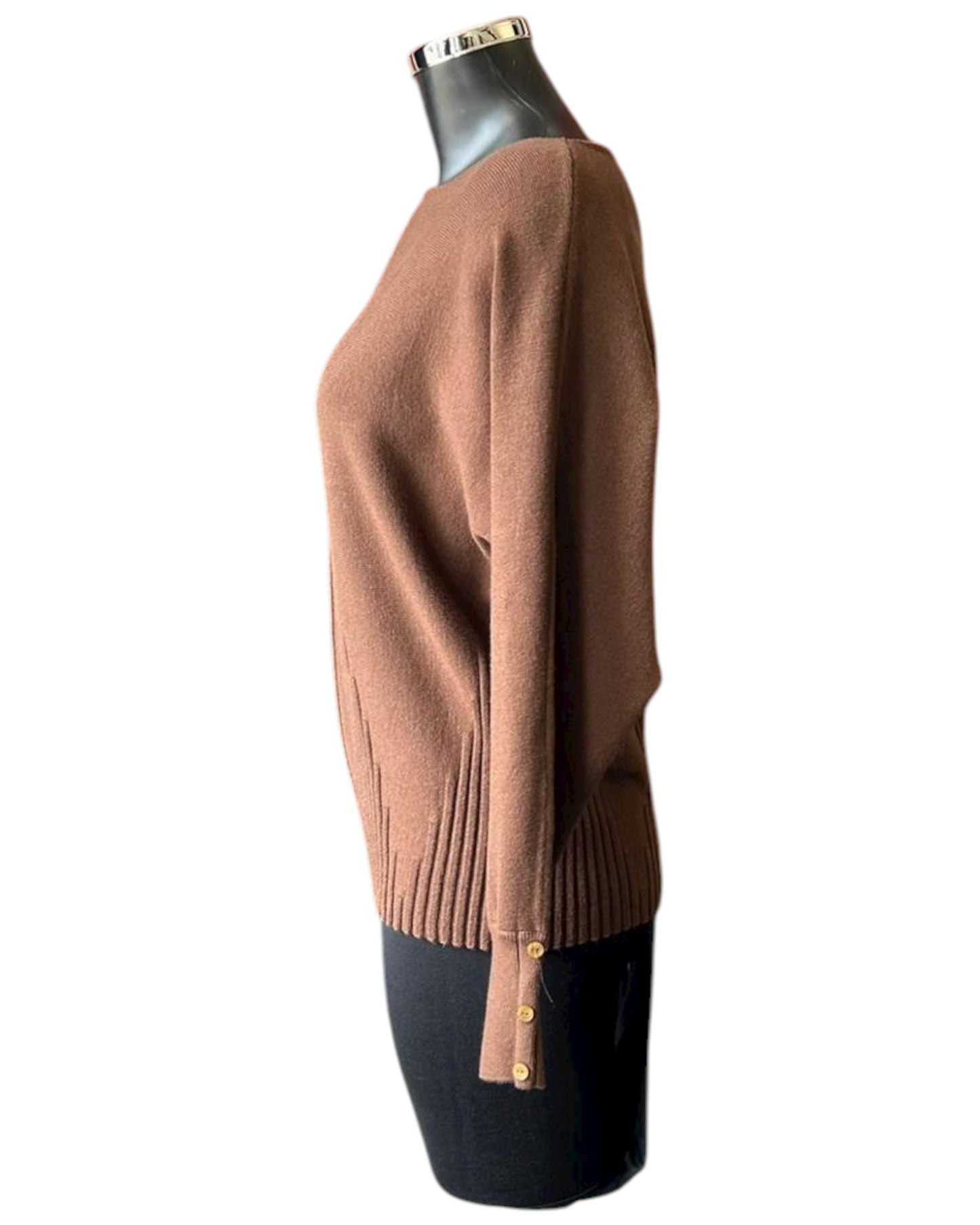 Lauren line detail jumper - Chocolate