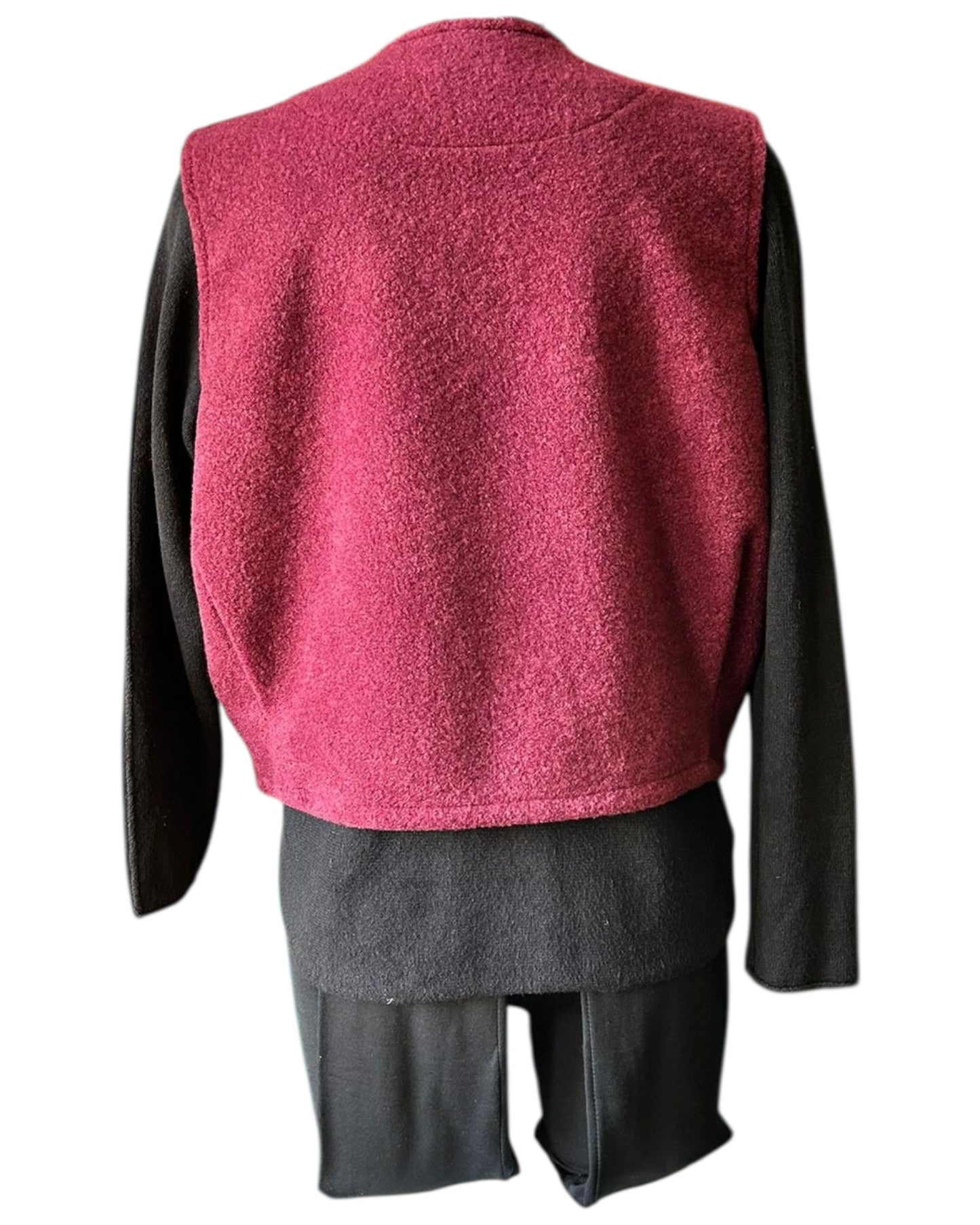 Mila wool feel waistcoat - Bordeaux