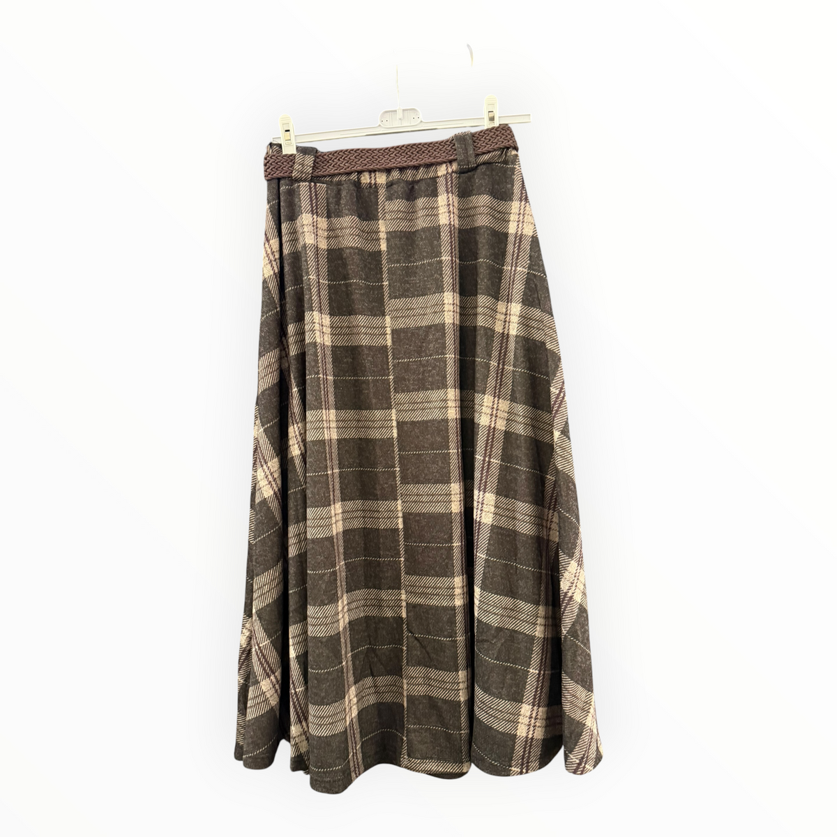 Tessa tartan pattern skirt & belt