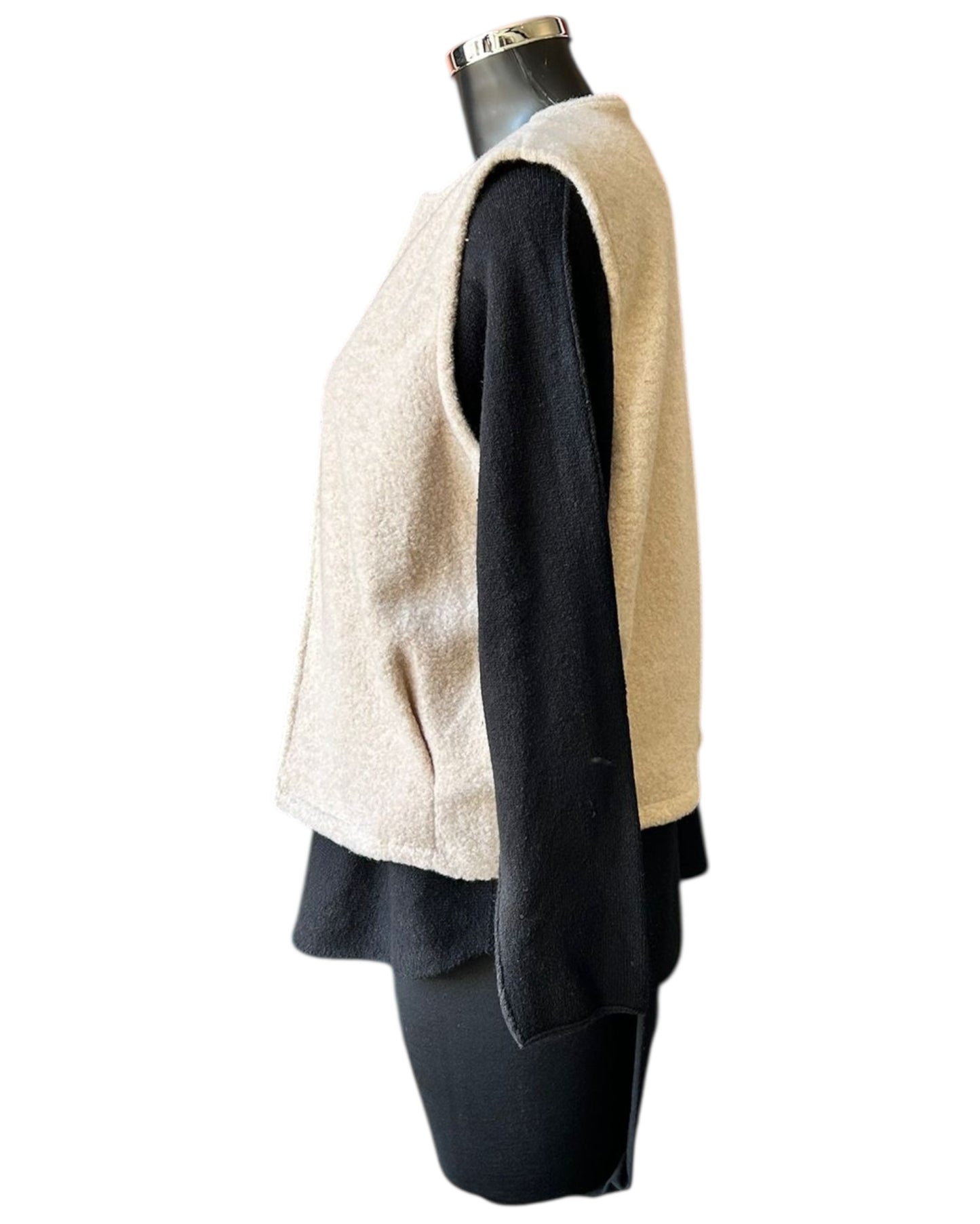 Mila wool feel waistcoat - Beige