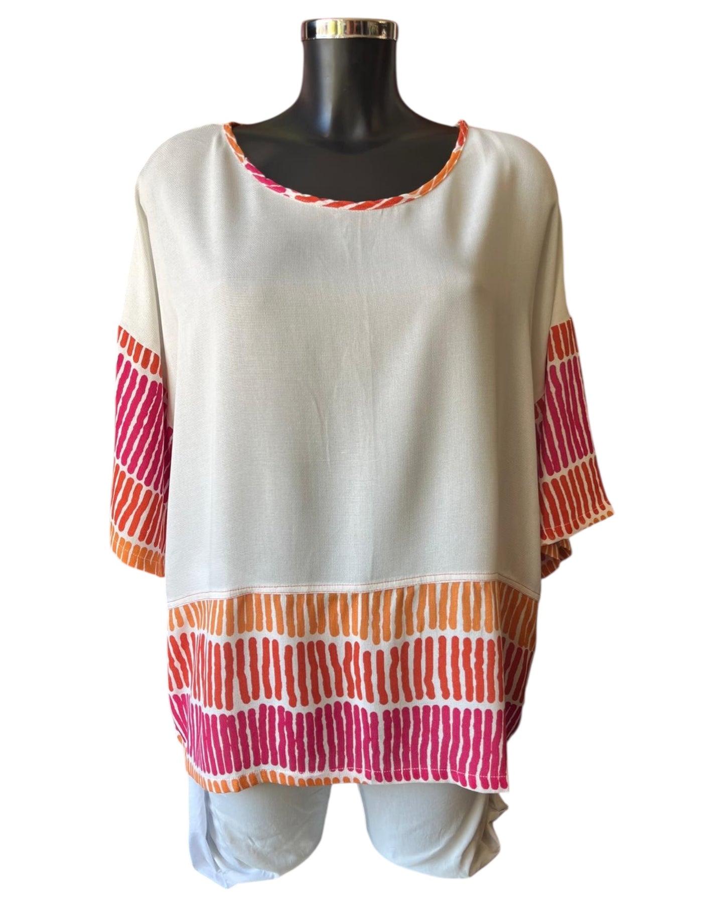 Tara Vao Lana 2057 long top - Orange mix