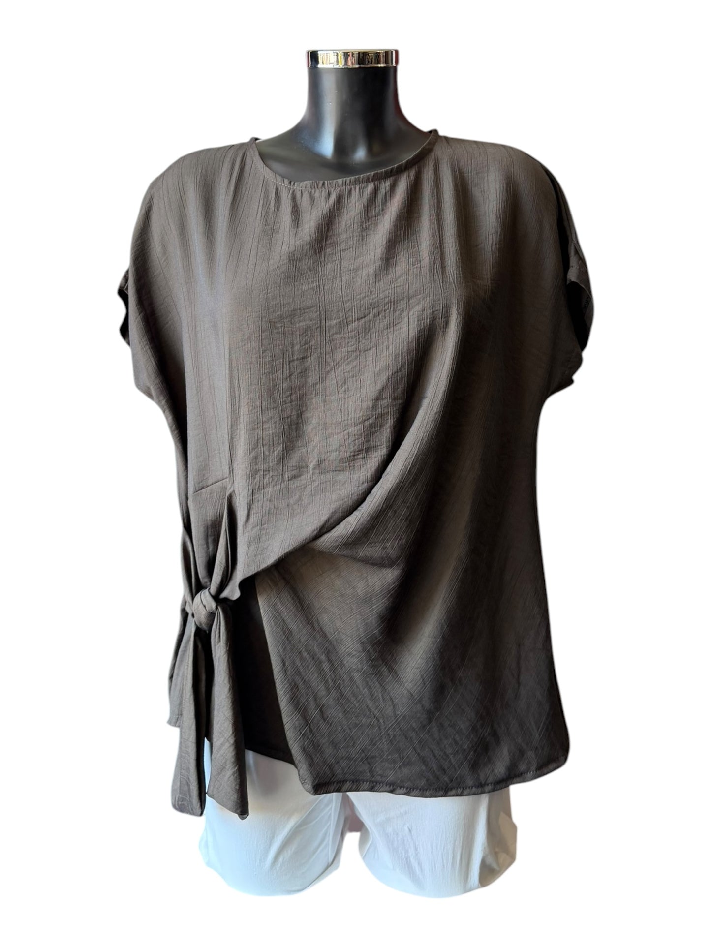 Lilly side knot top - Chocolate