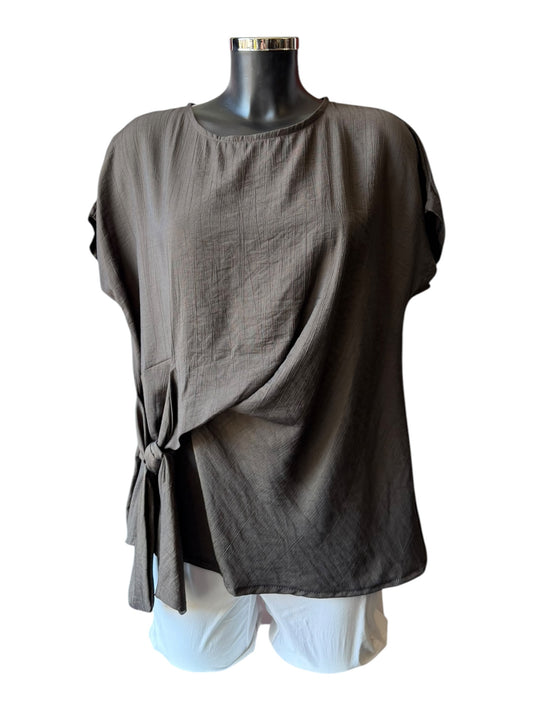 Lilly side knot top - Chocolate