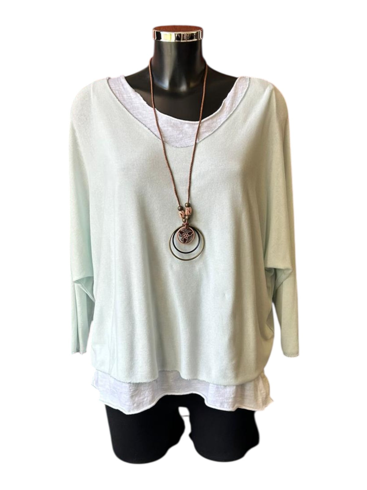 Anya 3 piece layered top set - Pale Blue