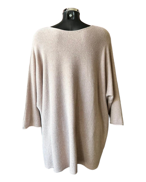 Carla v neck oversized jumper - Mocha