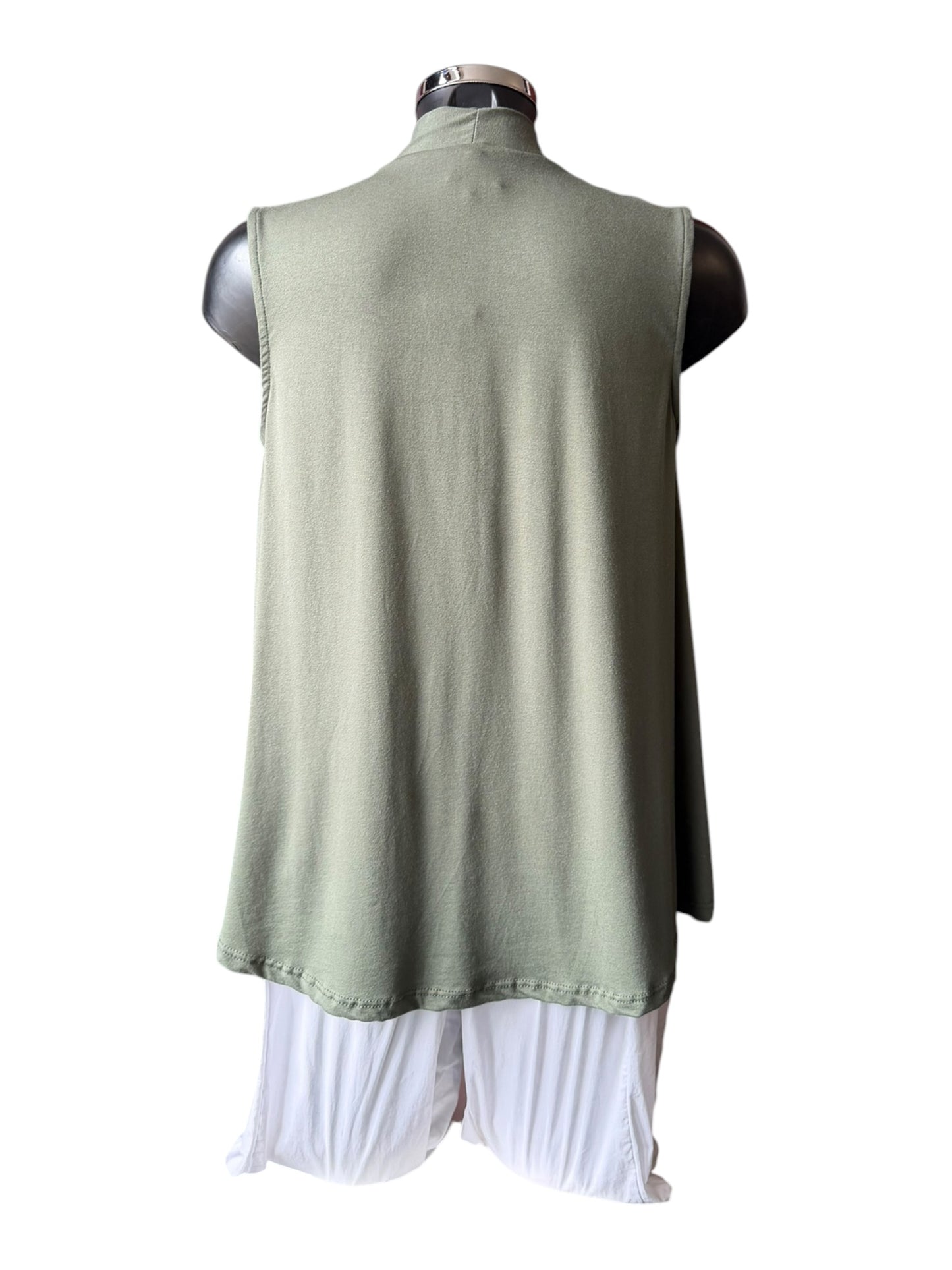 Tina v neck swing vest top - Khaki