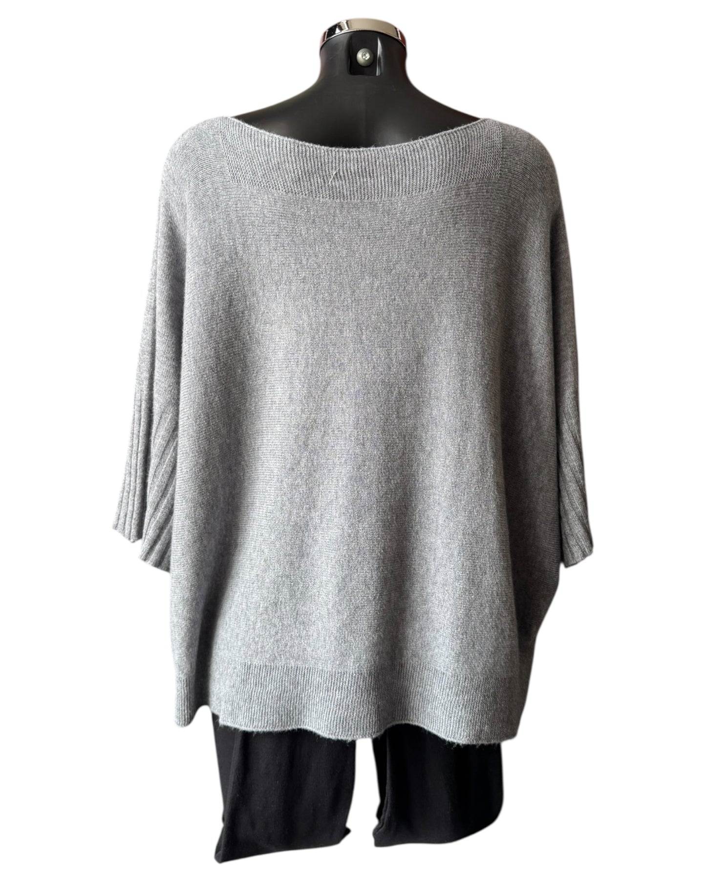 Morgan half sleeve boxy jumper - Grey
