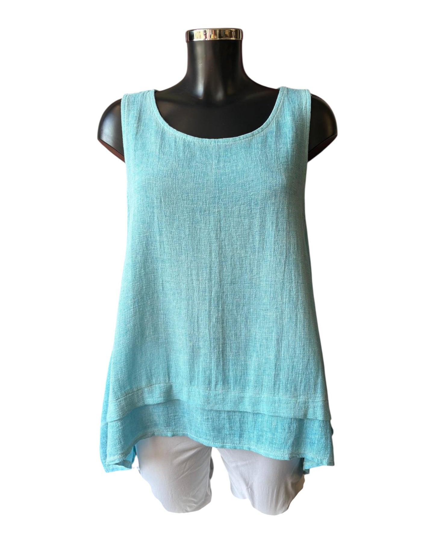 Casey range sleeveless top - Aqua