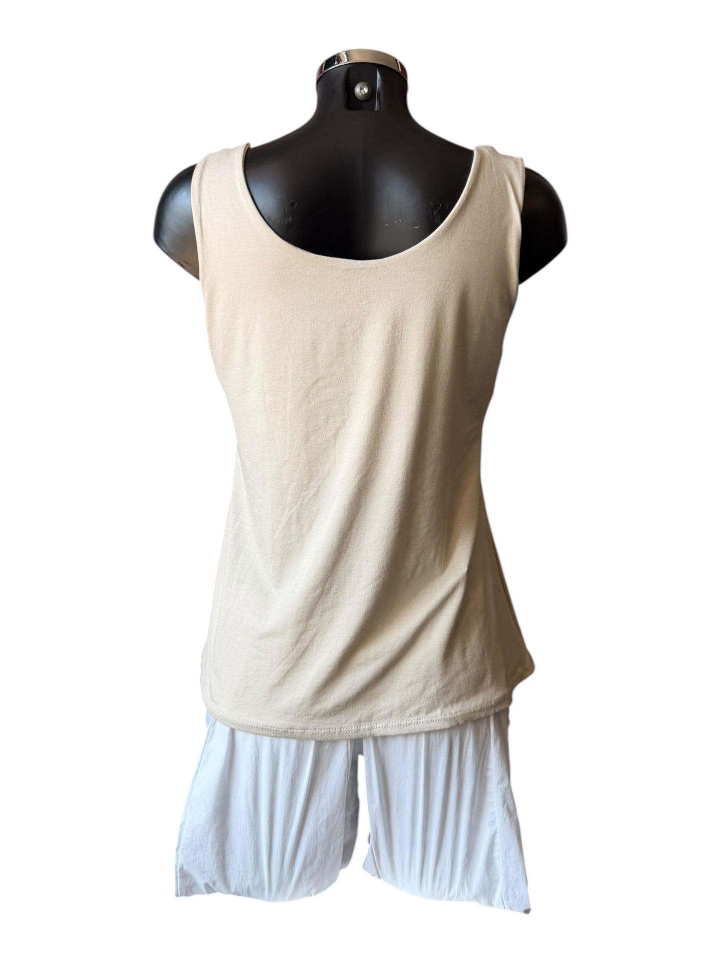 Dolly double layer vest top - Beige