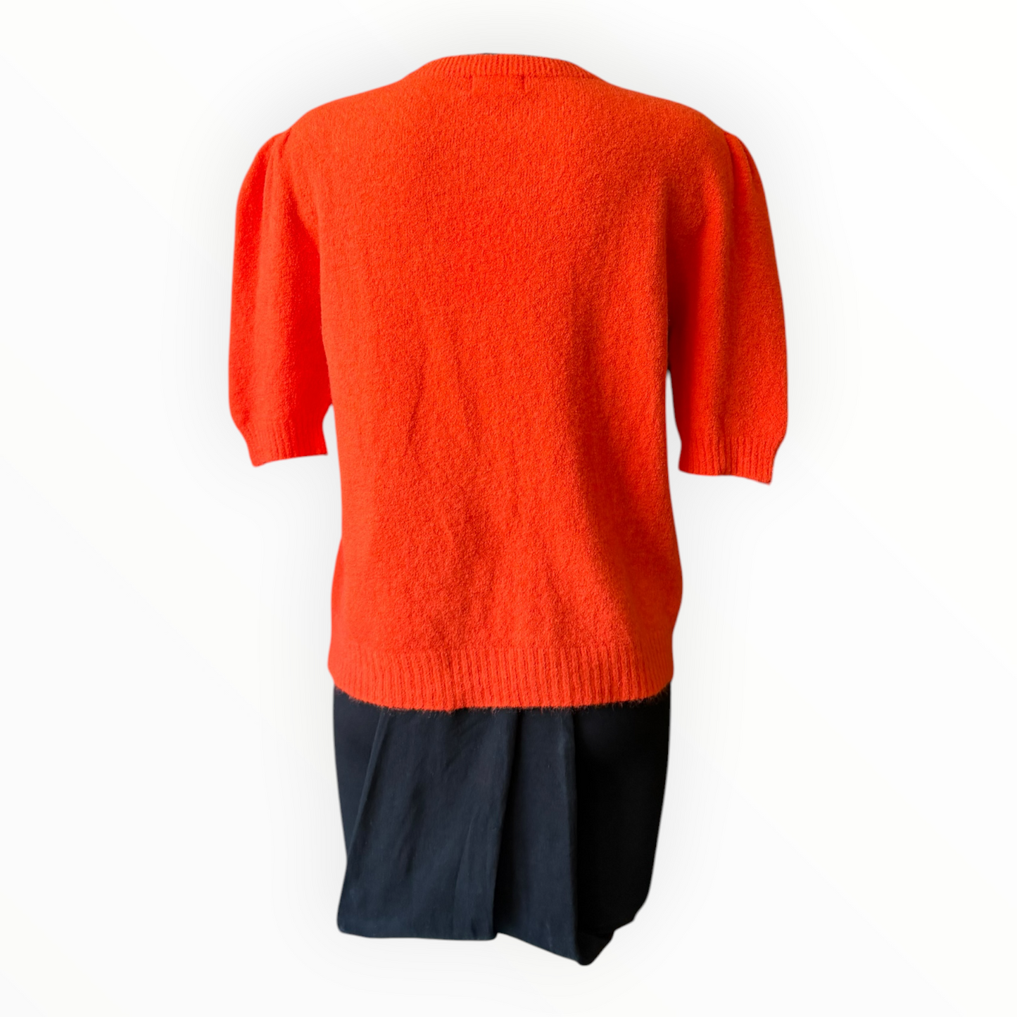 Laurie alpaca blend puff sleeve jumper - Orange