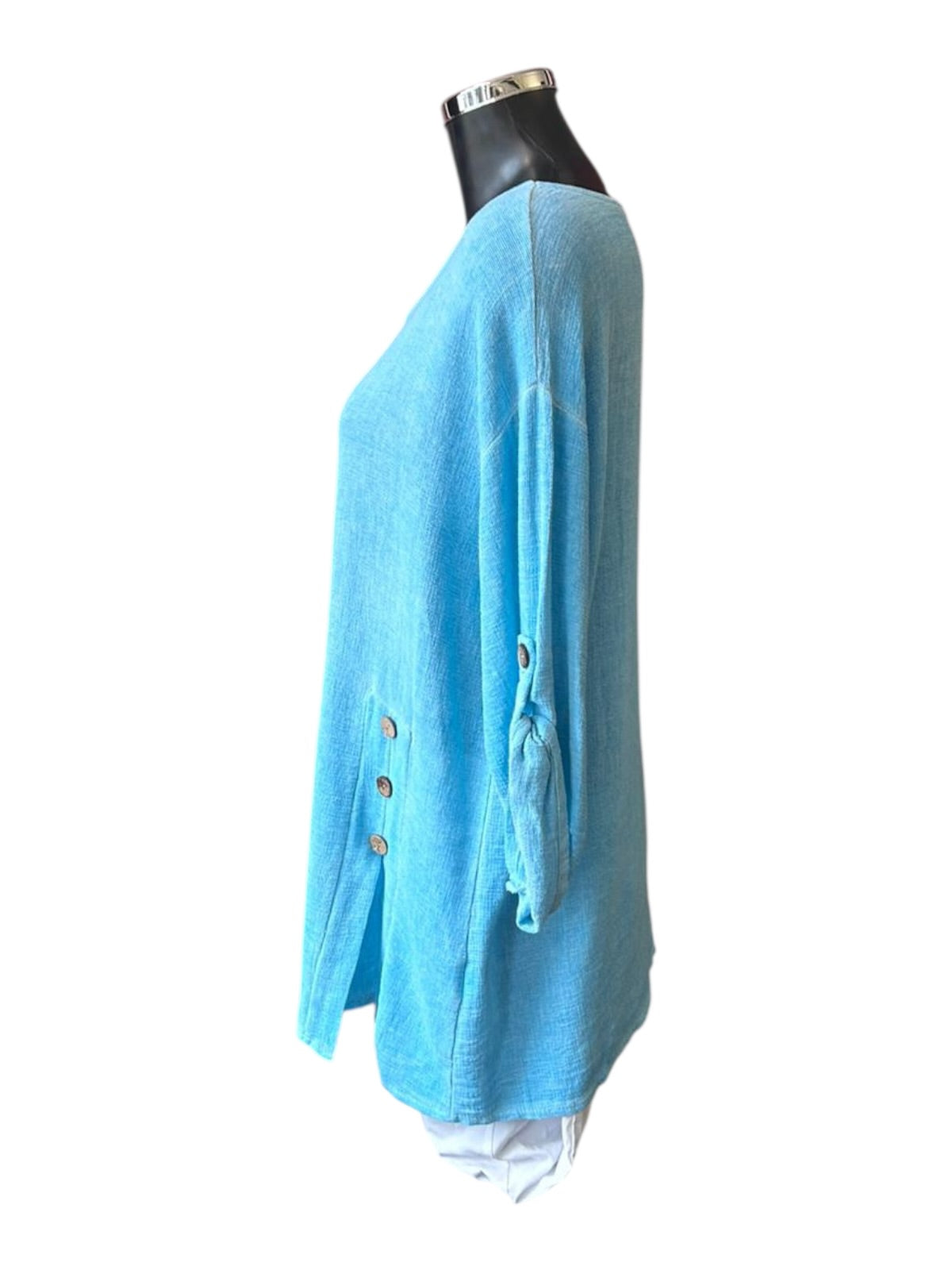 Casey range button sides top - Aqua