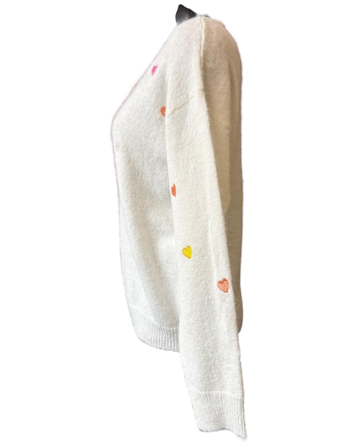 Darcy range hearts front jumper - winter white