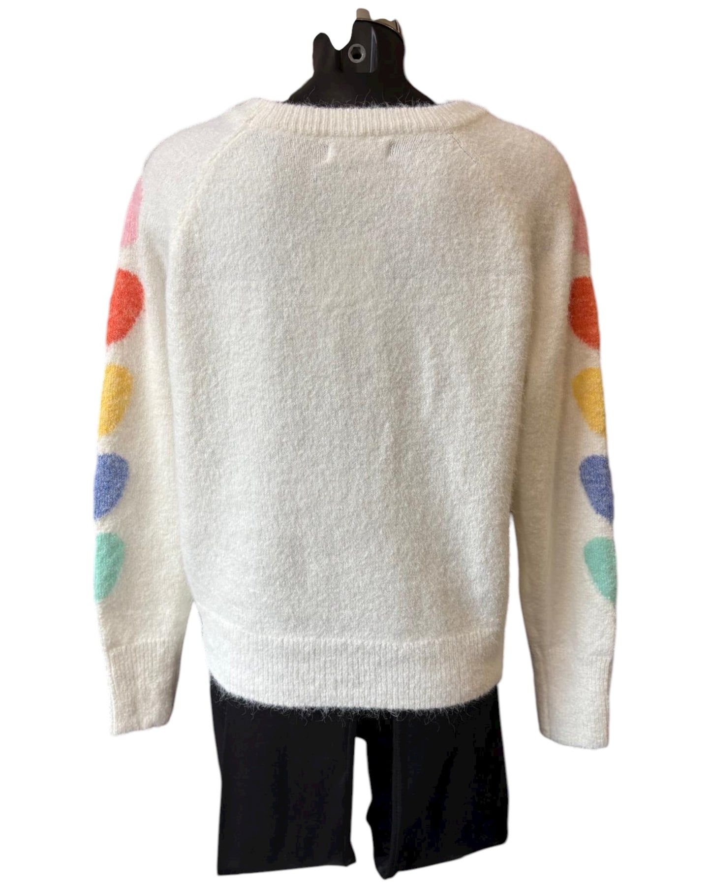Darcy range heart sleeve jumper - winter white