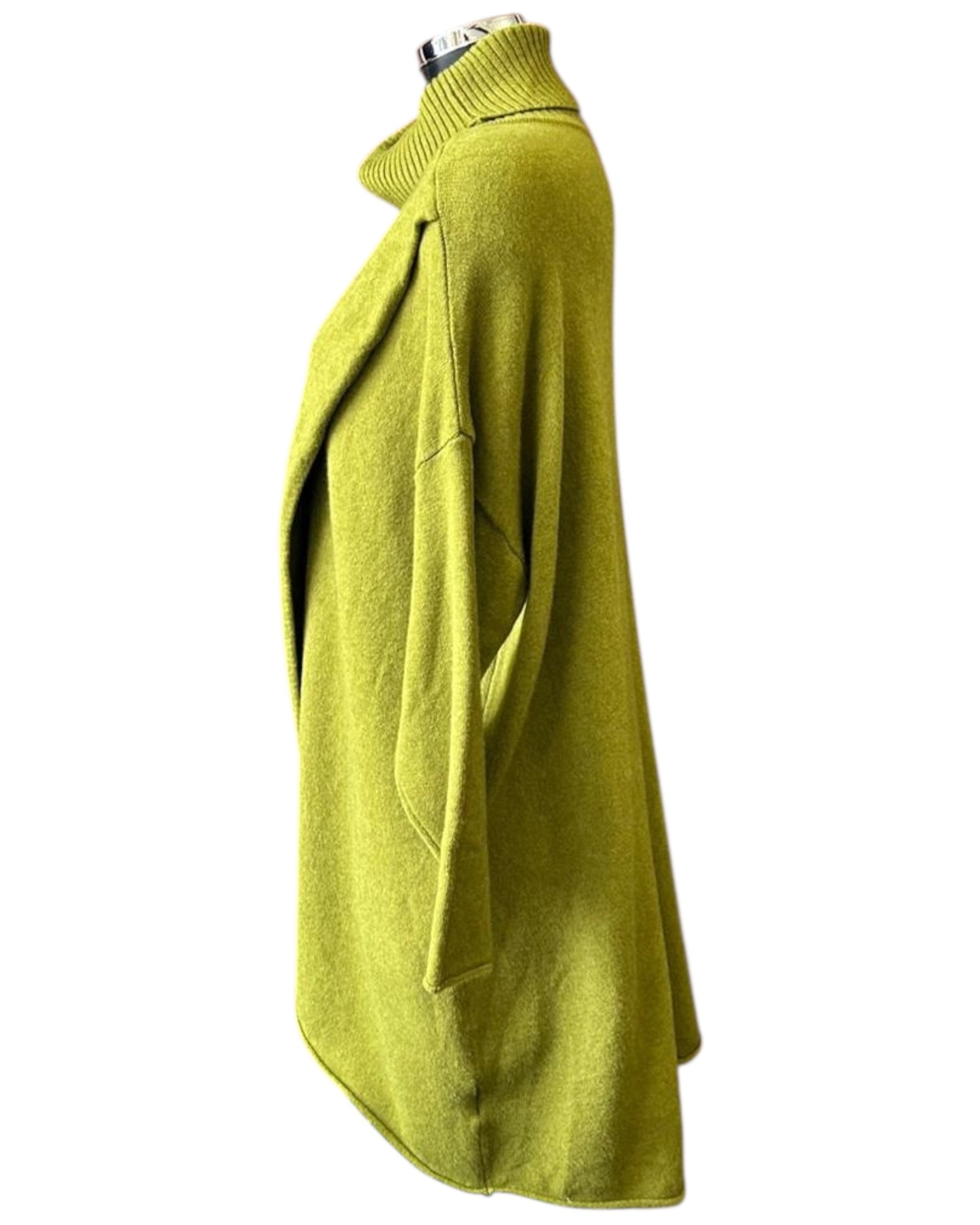 Molly wrap over long length jumper - Lime