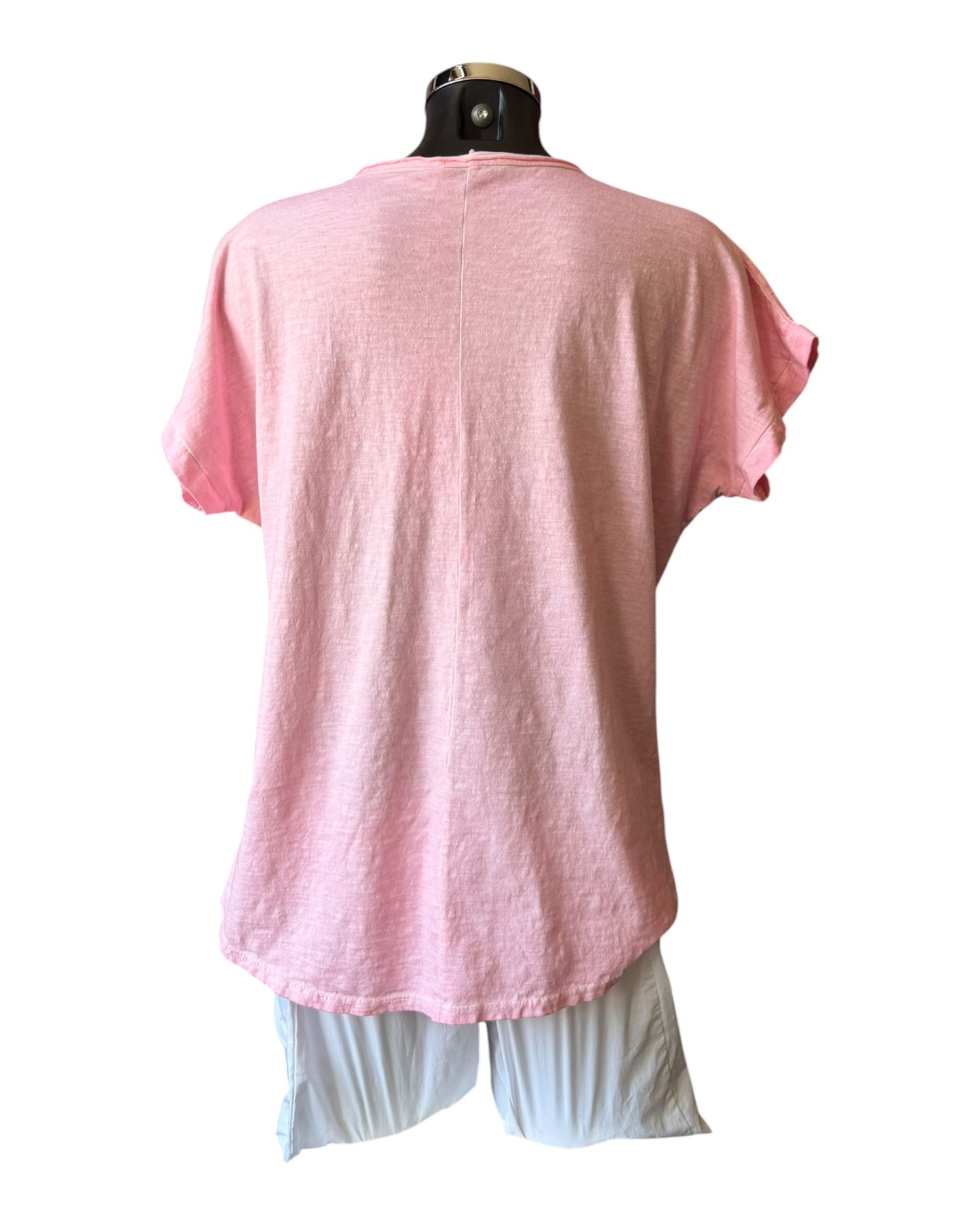Olivia foil t-shirt v neck star - Pink
