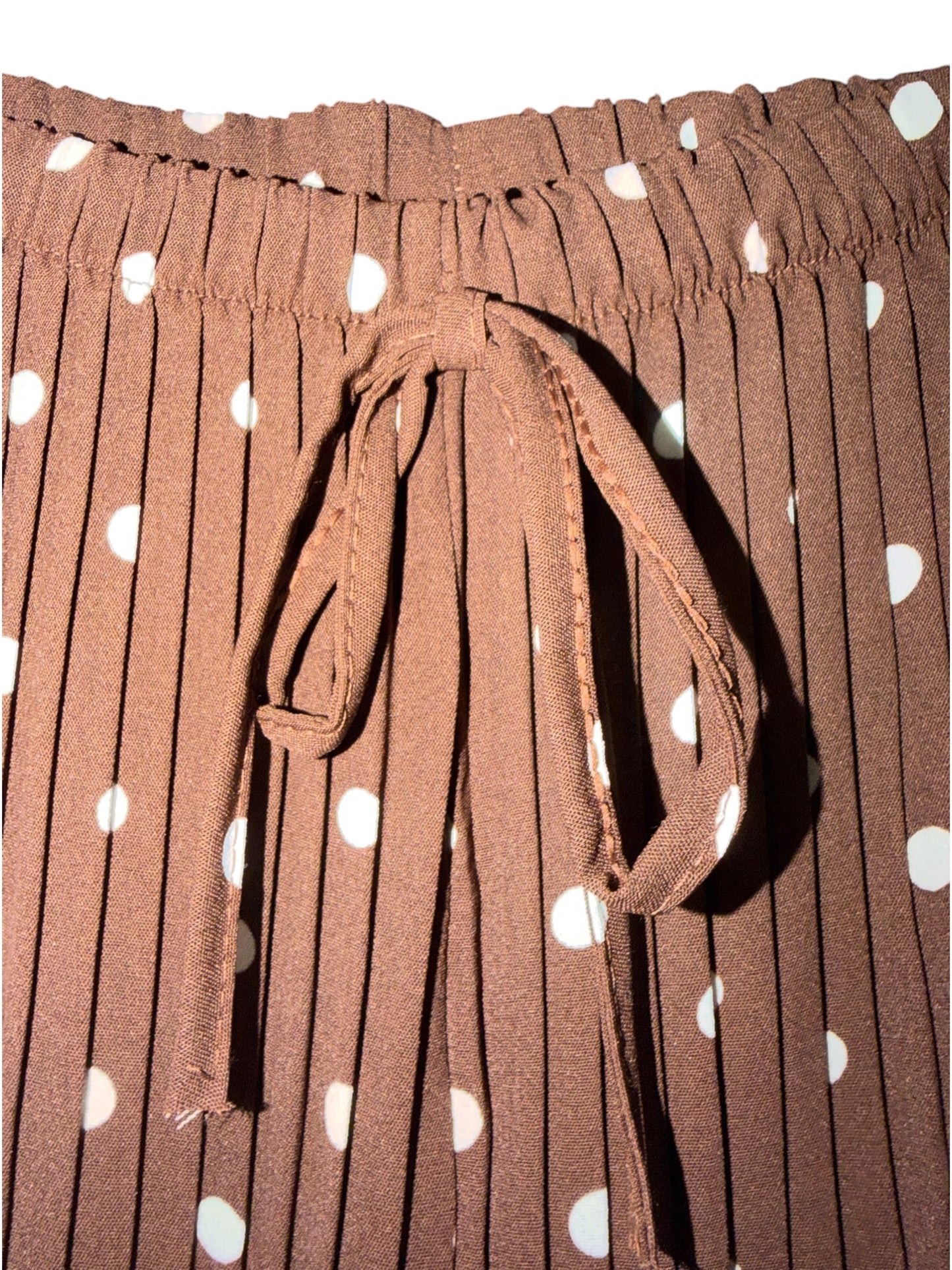Sammy pisse pleated wide leg trousers - chocolate polka dot
