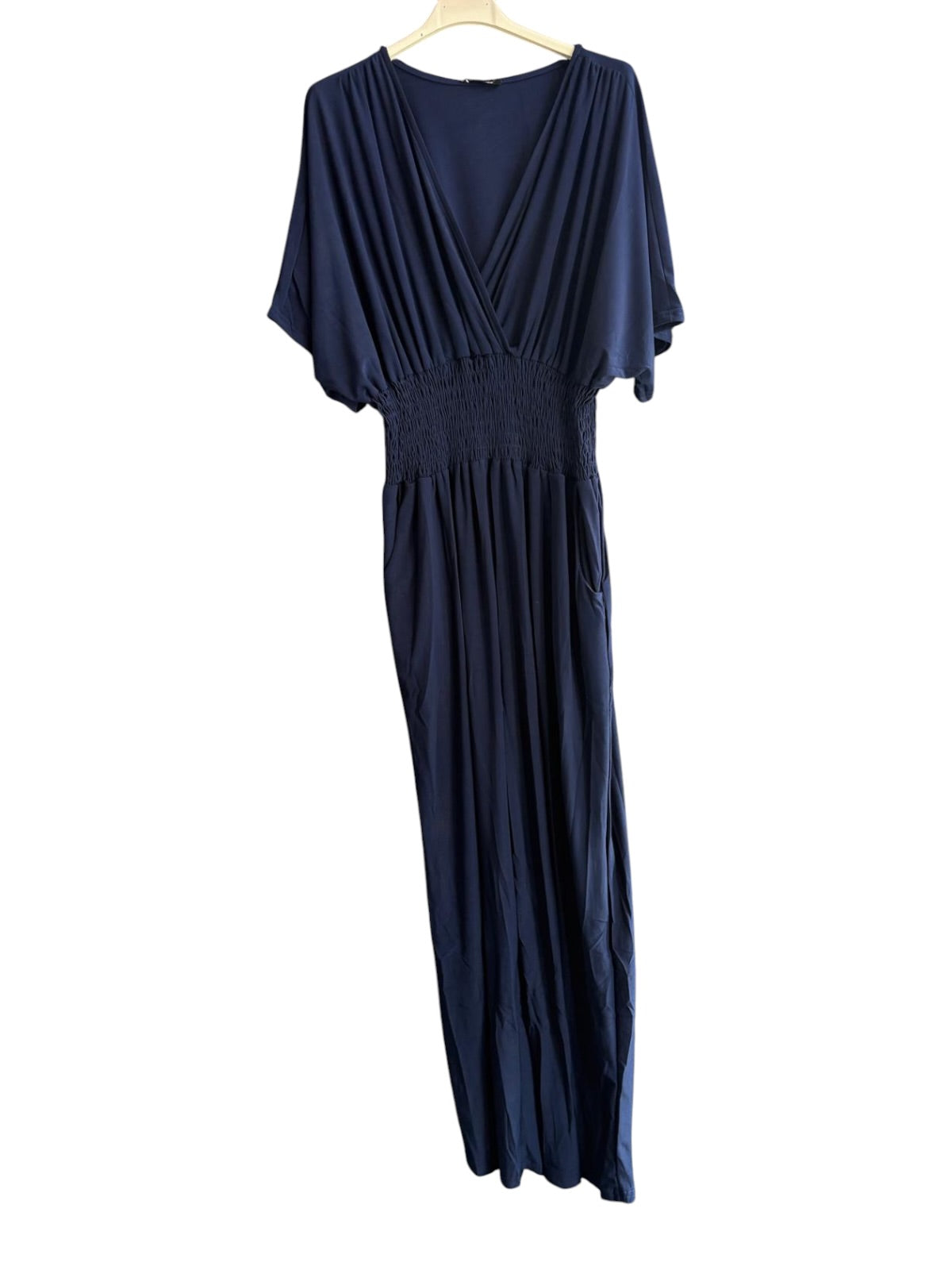 Rona navy wrap top jumpsuit