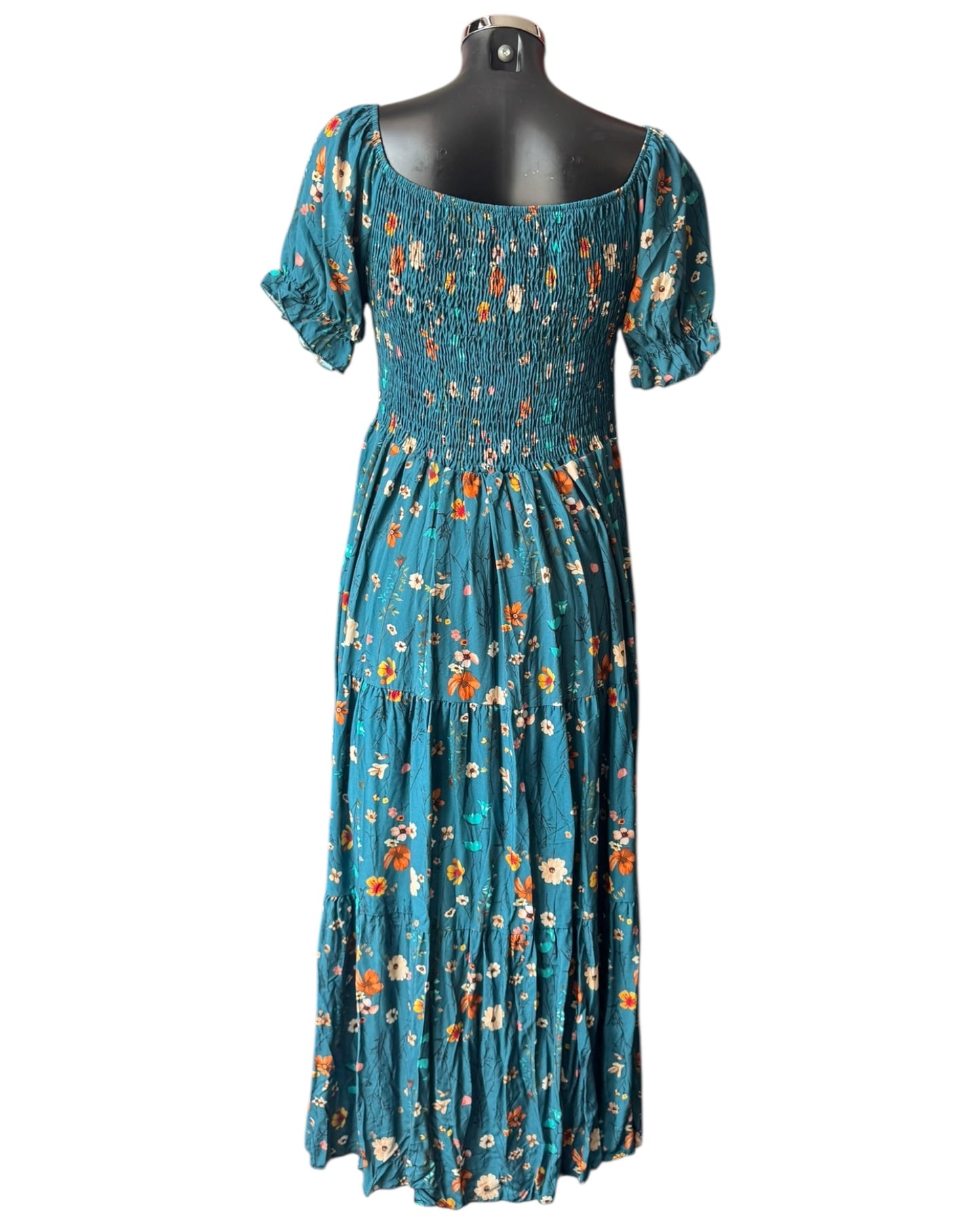 Phoebe floral maxi dress - Teal