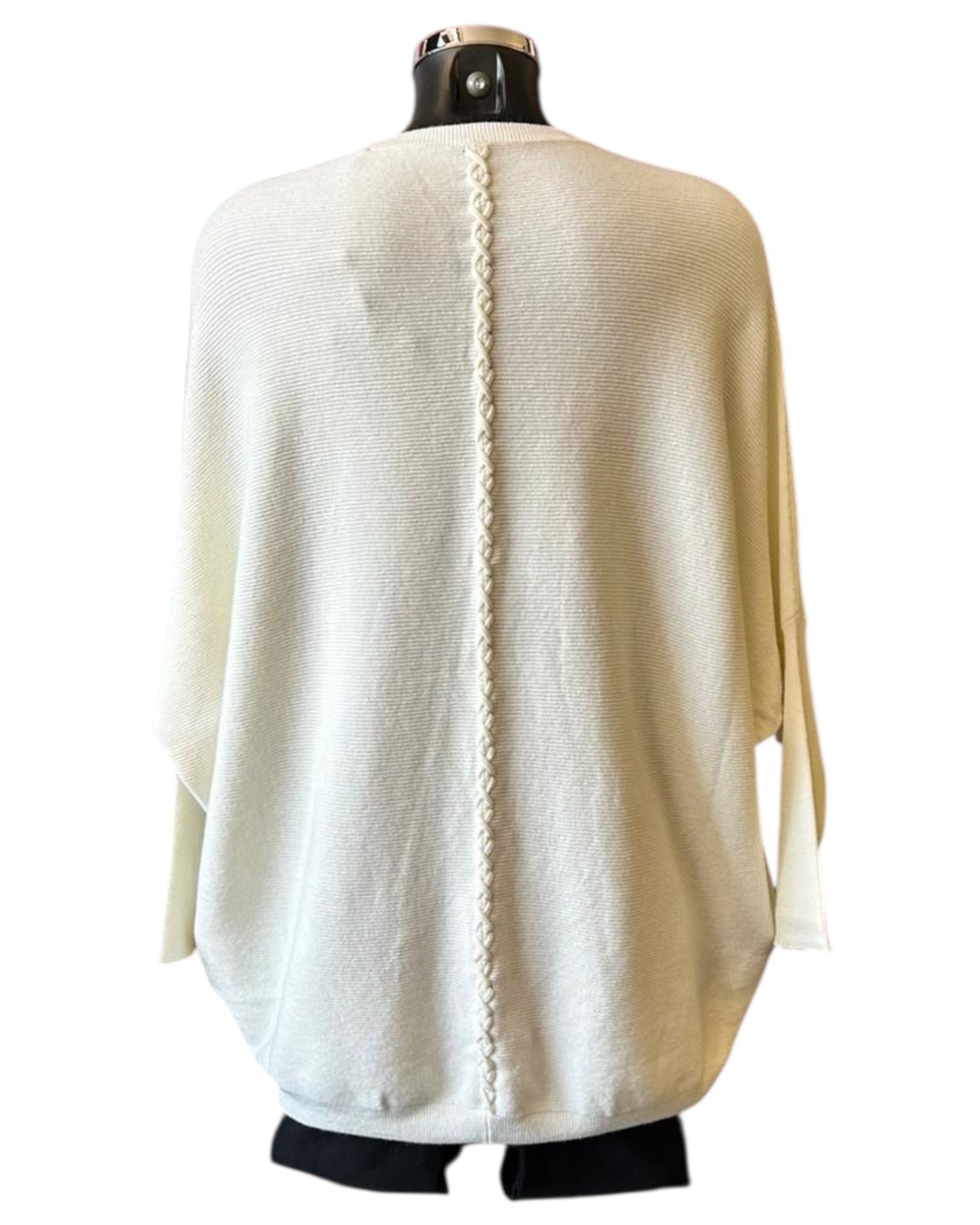 Evie plait back jumper - Cream