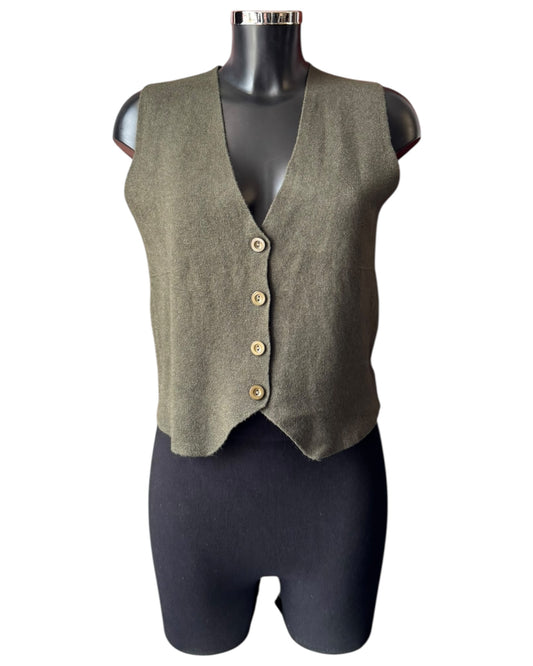 Cassidy knitted waistcoat - khaki